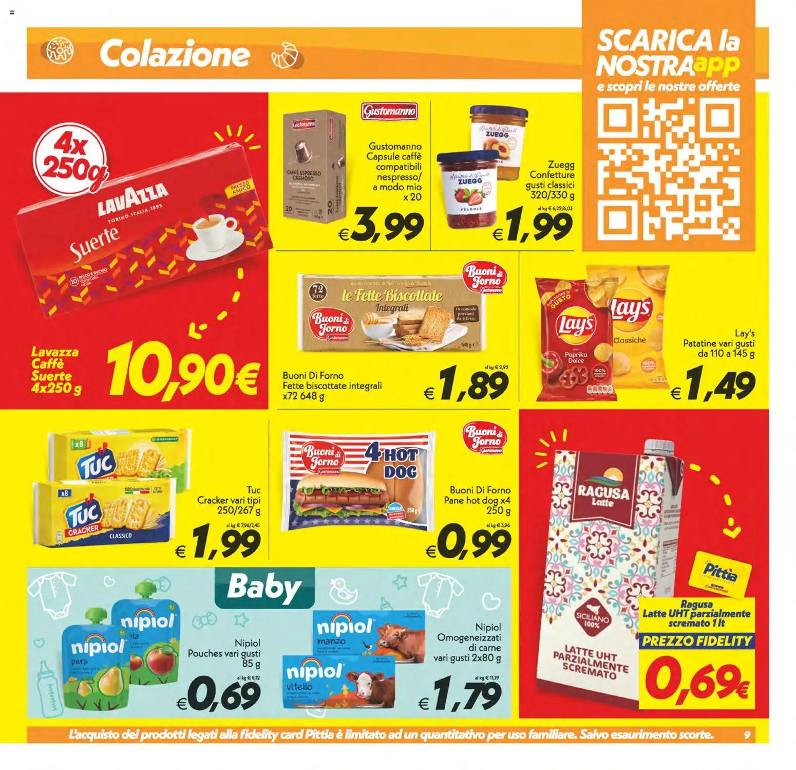 Volantino SuperConveniente del 22/09/2026 | Pagina: 9 | Prodotti: Cracker, Vitello, Carne, Fette biscottate