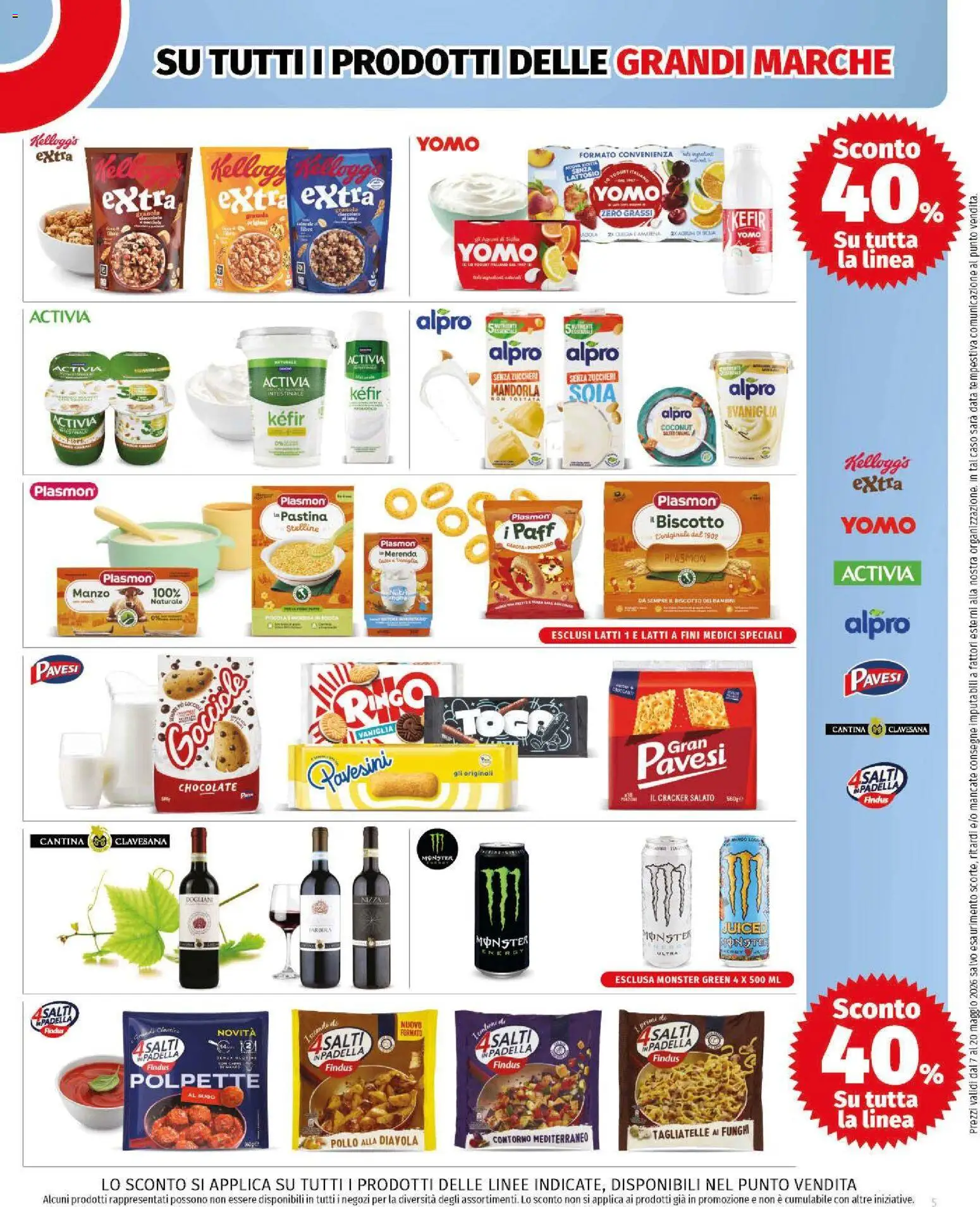 Volantino Ipercoop del 07.05.2026 | Pagina: 5 | Prodotti: Tagliatelle, Agrumi, Funghi, Padella