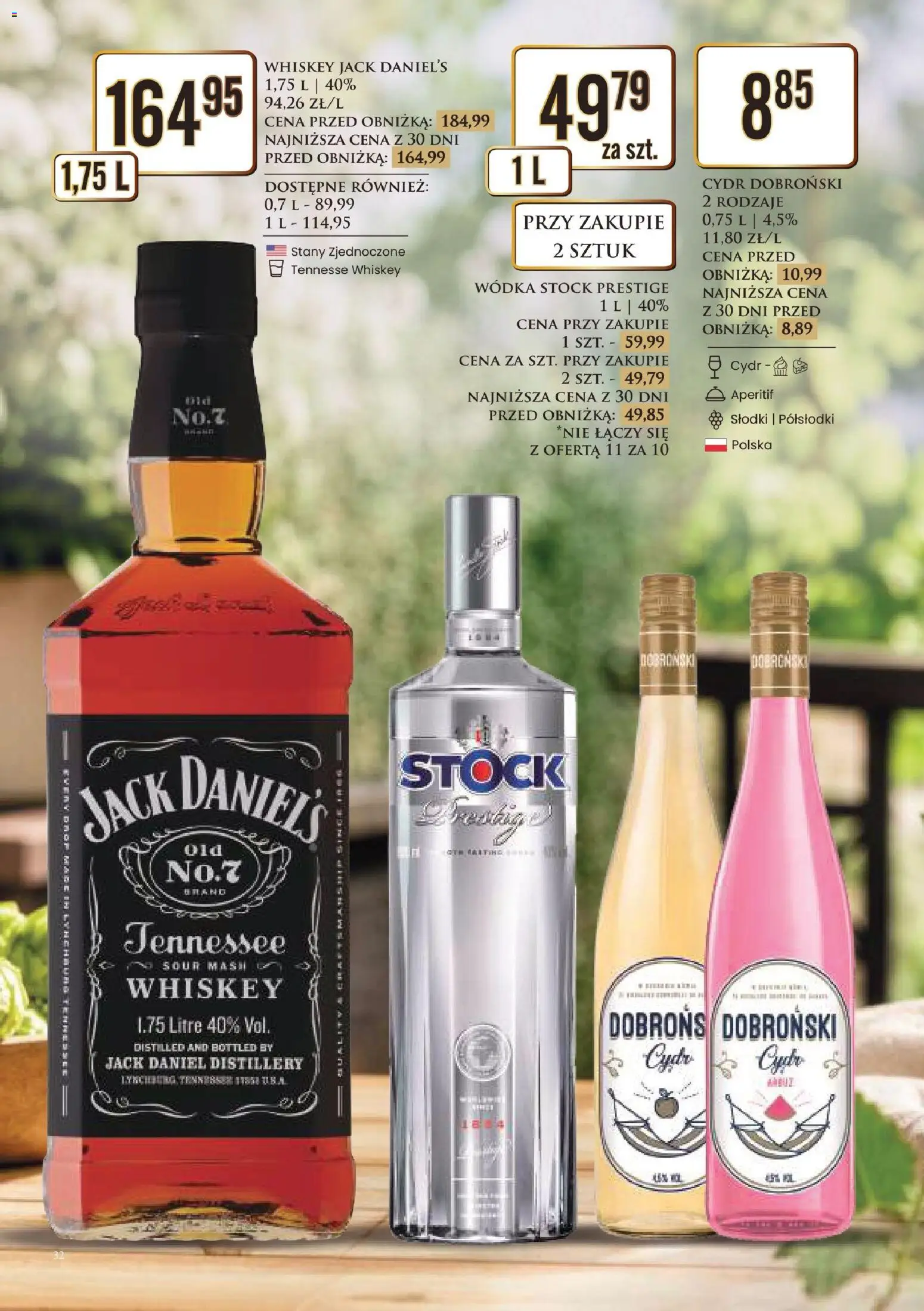 Dino gazetka alkoholowa od 29.05.2026 | Strona: 32 | Produkty: Wódka Stock, Cydr, Vodka, Wódka