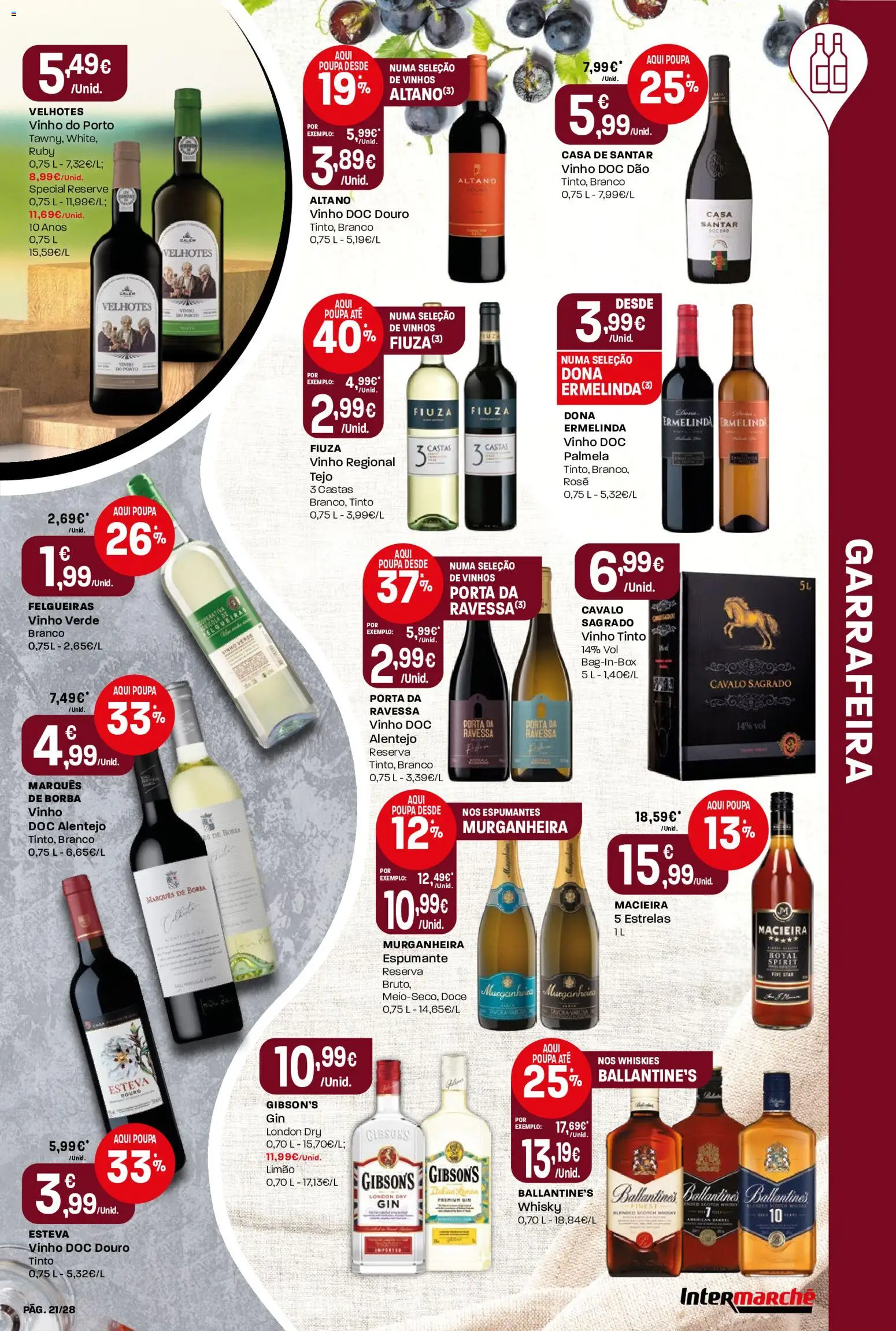 Intermarché folheto Contact │ válido de 15/10/2026 | Página: 21 | Produtos: Whisky, Espumante, Vinho do Porto, Ballantine's