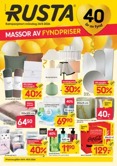 Rusta erbjudanden - Förhandsvisning av reklamblad från butik Rusta aktuell från 24/08/2026