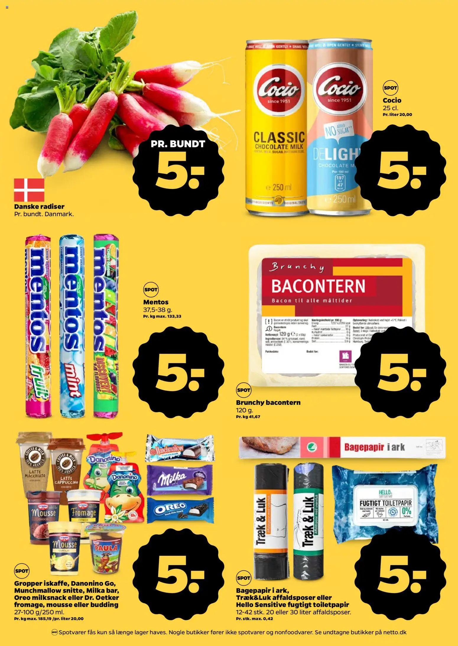 Netto tilbudsavis – gyldig fra 30.05.2026 | Side: 3 | Produkter: Radiser, Bacon, Oreo, Køleskab