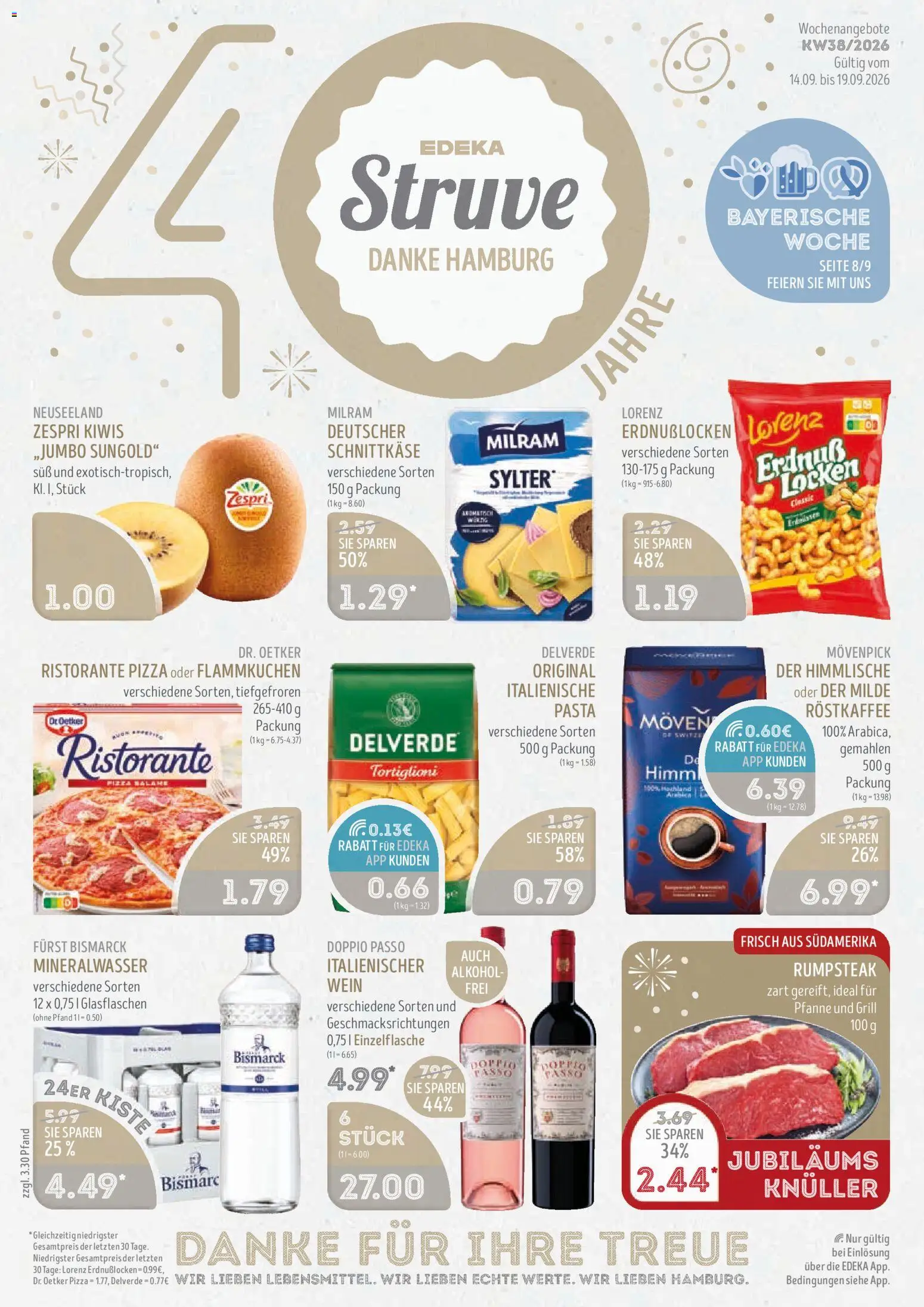 Edeka Struve Prospekt – gültig ab 14.09.2026 | Seite: 1 | Produkte: Grill, Milram, Doppio Passo, Pizza
