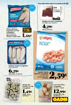 Vista previa Gadis folleto válido desde el 29/10/2026 | Página: 5 | Productos: Calamares, Filetes de merluza, Bandeja, Carne