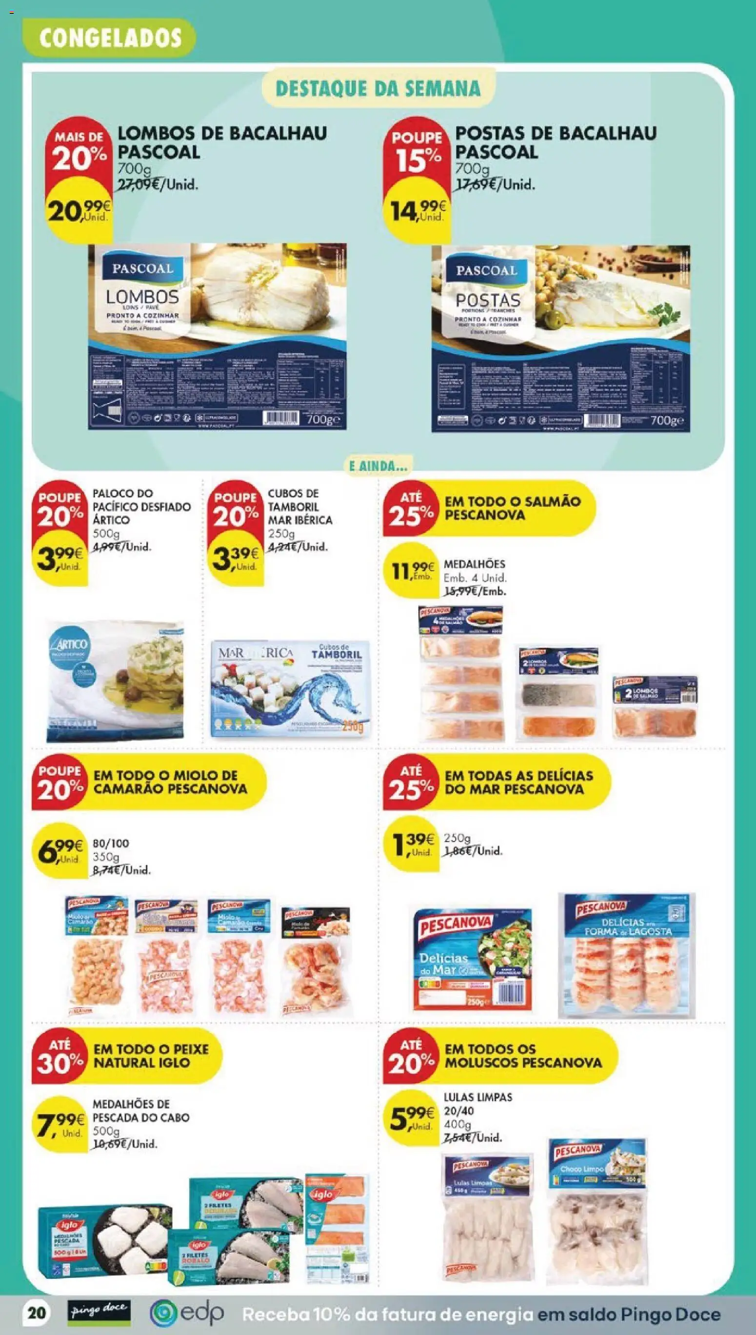 Pingo Doce folheto │ válido de 04/08/2026 | Página: 26 | Produtos: Cabo, Pescada, Lulas, Camarão