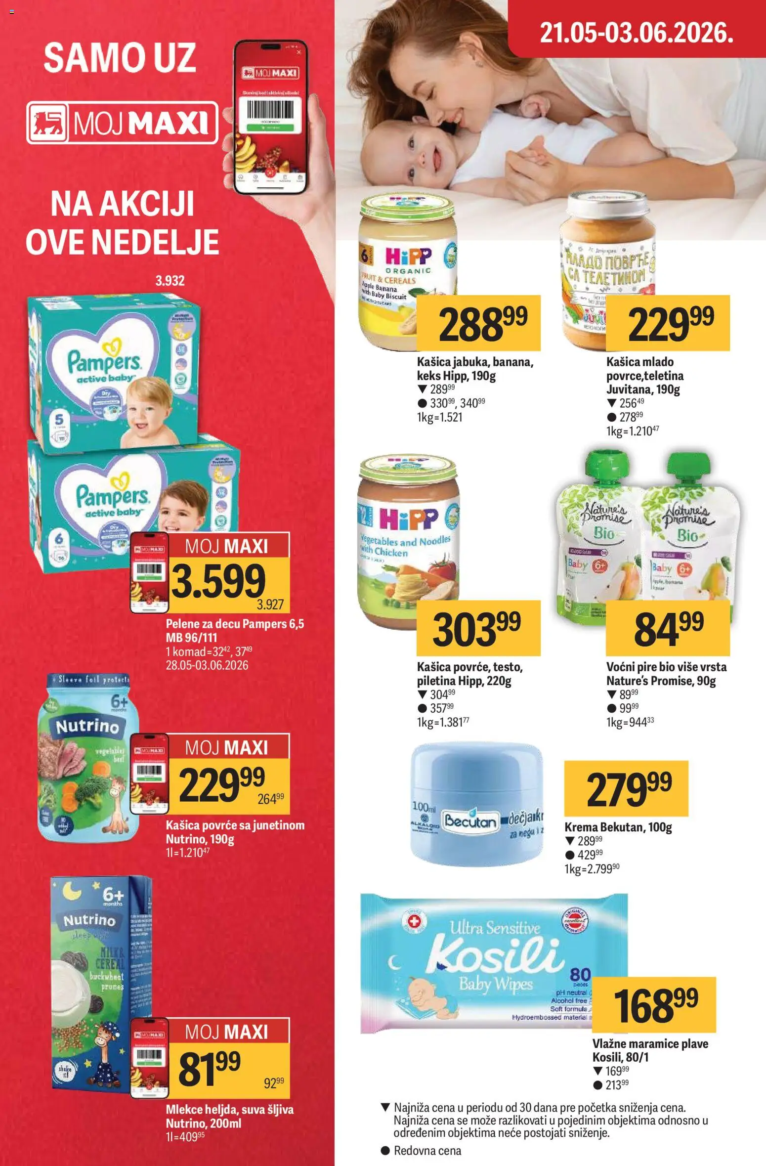 Maxi katalog - važi od 28.05.2026 | Strana: 30 | Proizvode: Banana, Krema, Šljiva, Pelene