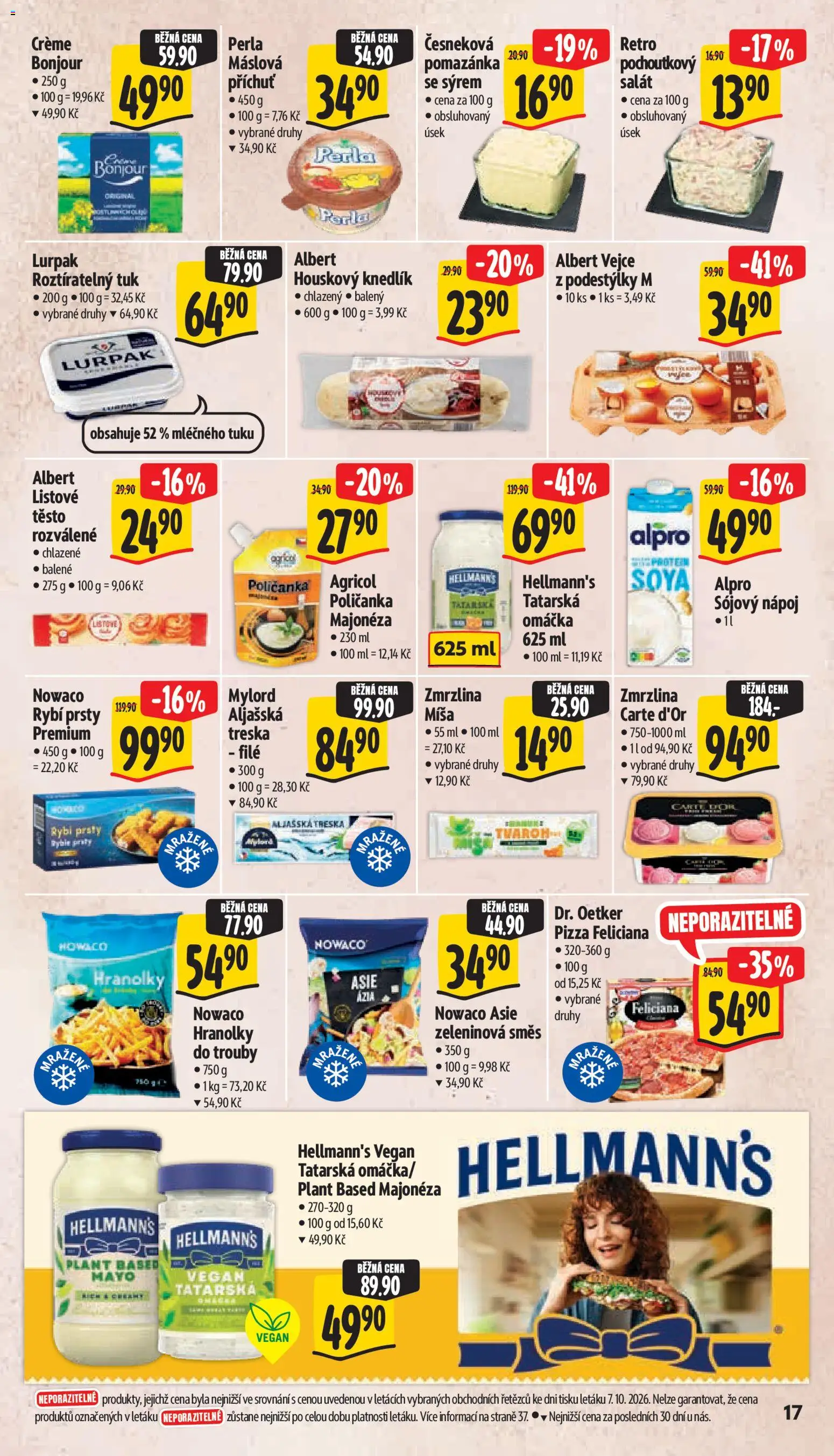 Albert leták - Hypermarket - Svitavy od 14.10.2026 | Strana: 25 | Produkty: Vejce, Treska, Perla máslová, Tatarská omáčka