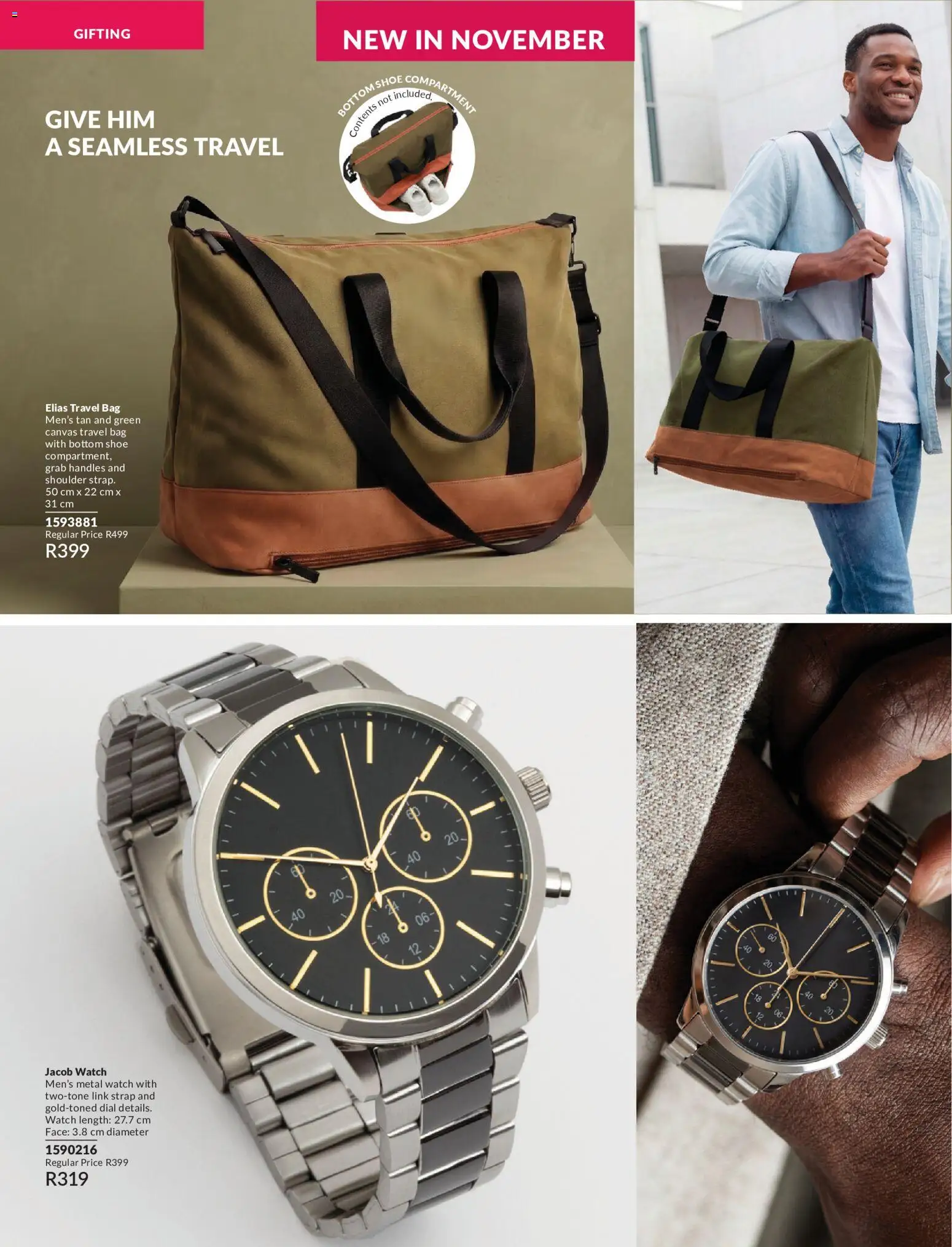 New Avon catalogue – valid from 01/10/2026 | Page: 22 | Products: Watch, Travel bag, Bag, Canvas