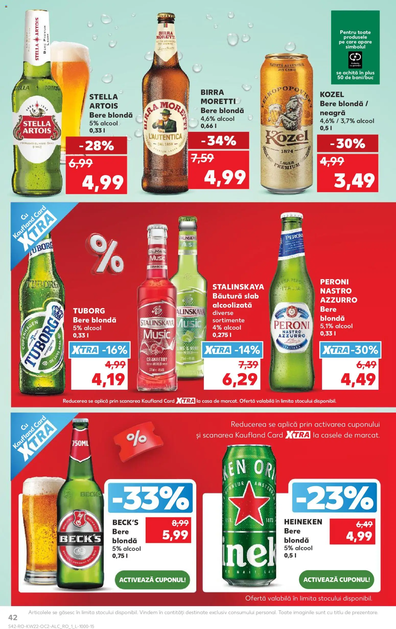 Noul catalog Kaufland – valabil de la 27.05.2026 | Pagină: 42 | Produse: Lime, Bere