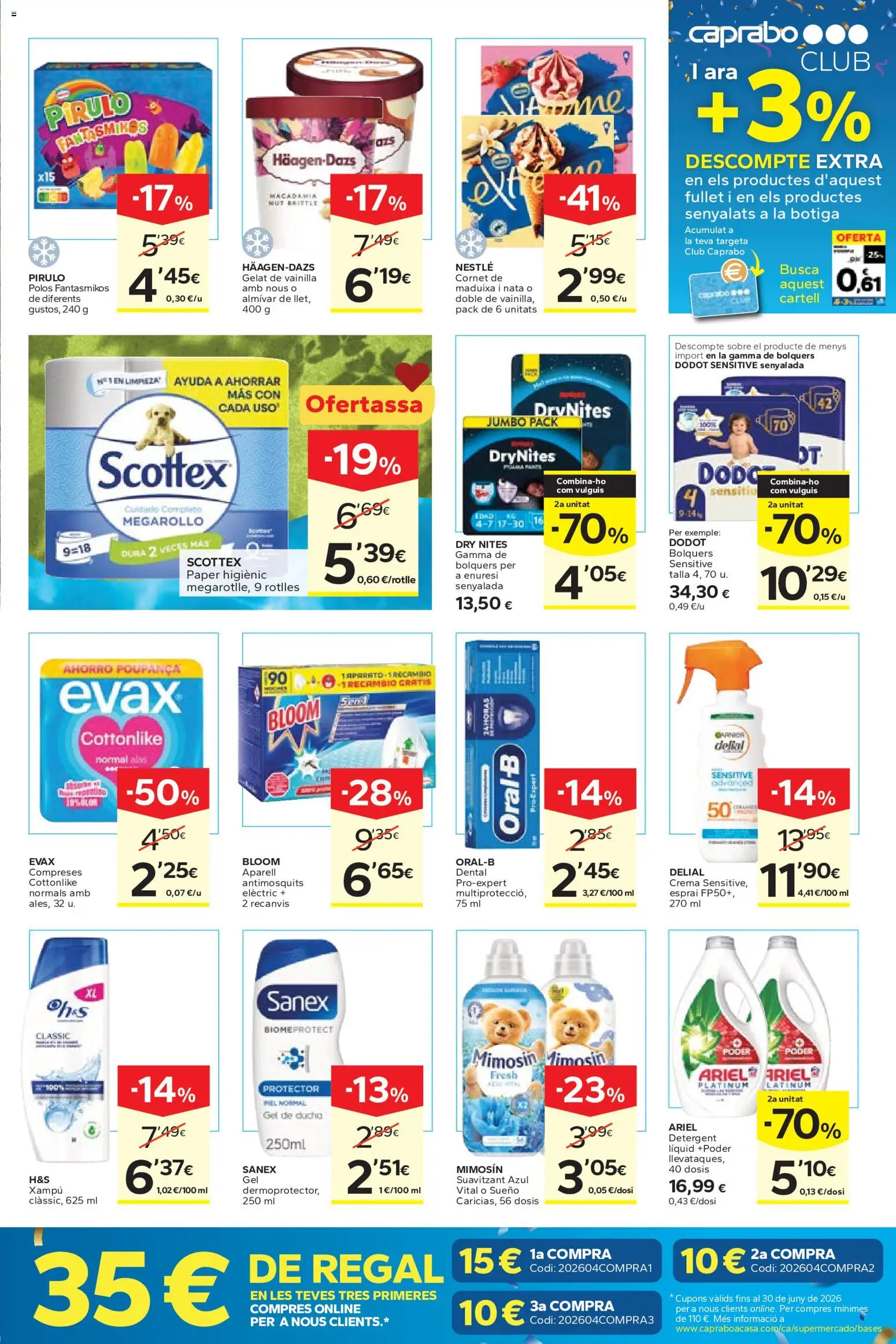 Caprabo Ofertasses d'estiu │ válido desde el 28.05.2026 | Página: 7 | Productos: Gel de ducha, Crema, Ducha