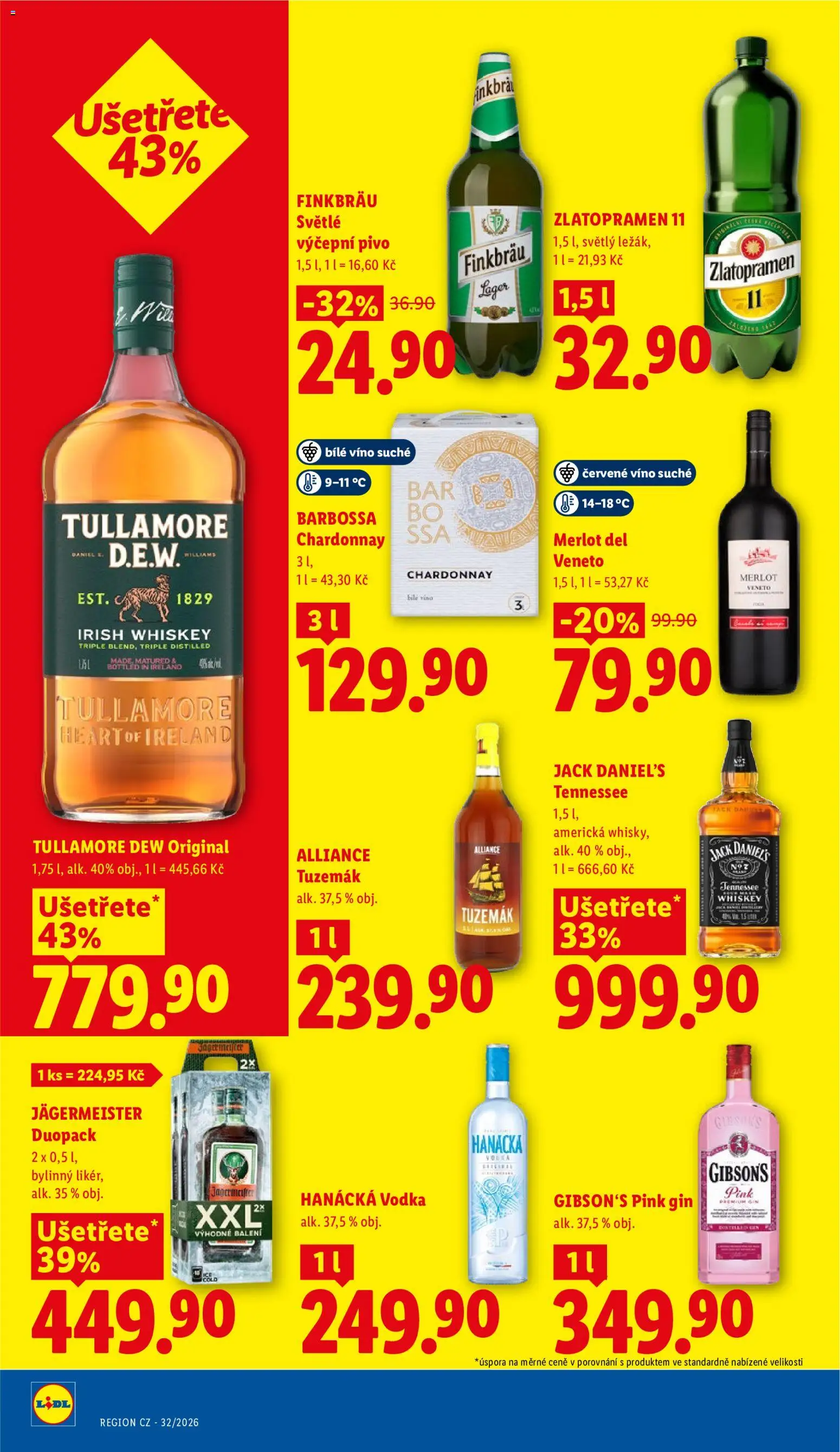 Lidl leták od 03.08.2026 | Strana: 26 | Produkty: Zlatopramen, Hanácká vodka, Vodka, Zlatopramen 11