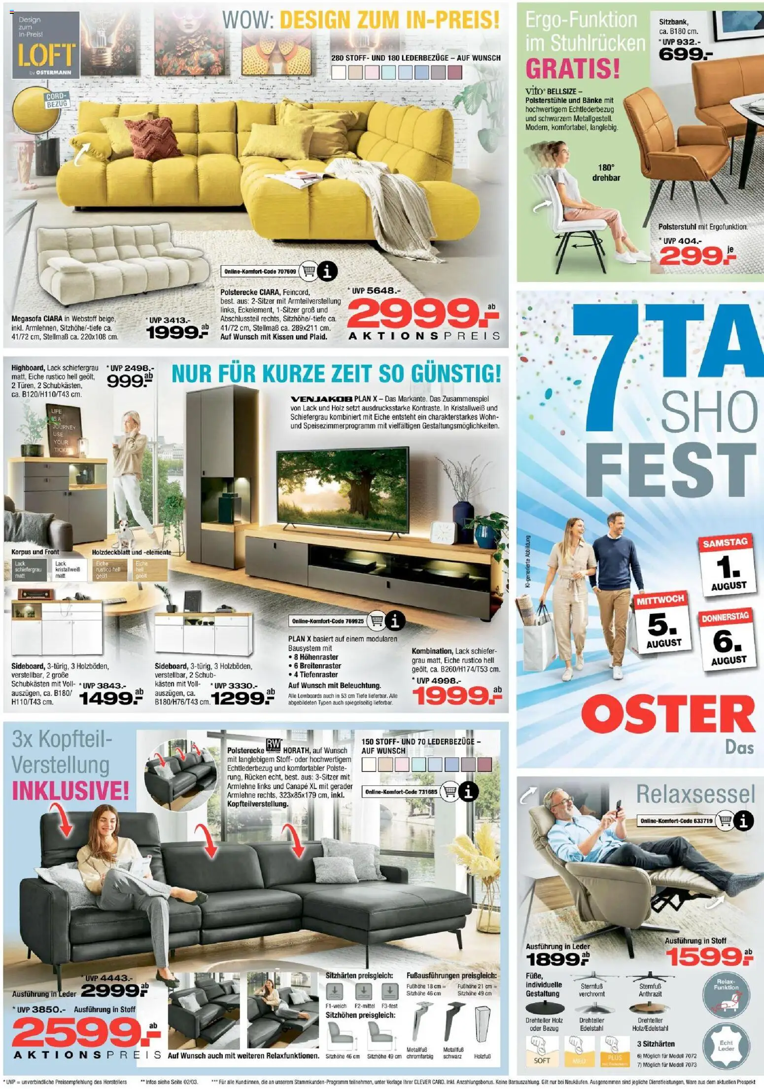 Ostermann Prospekt – gültig ab 01.08.2026 | Seite: 4 | Produkte: Relaxsessel, Kissen