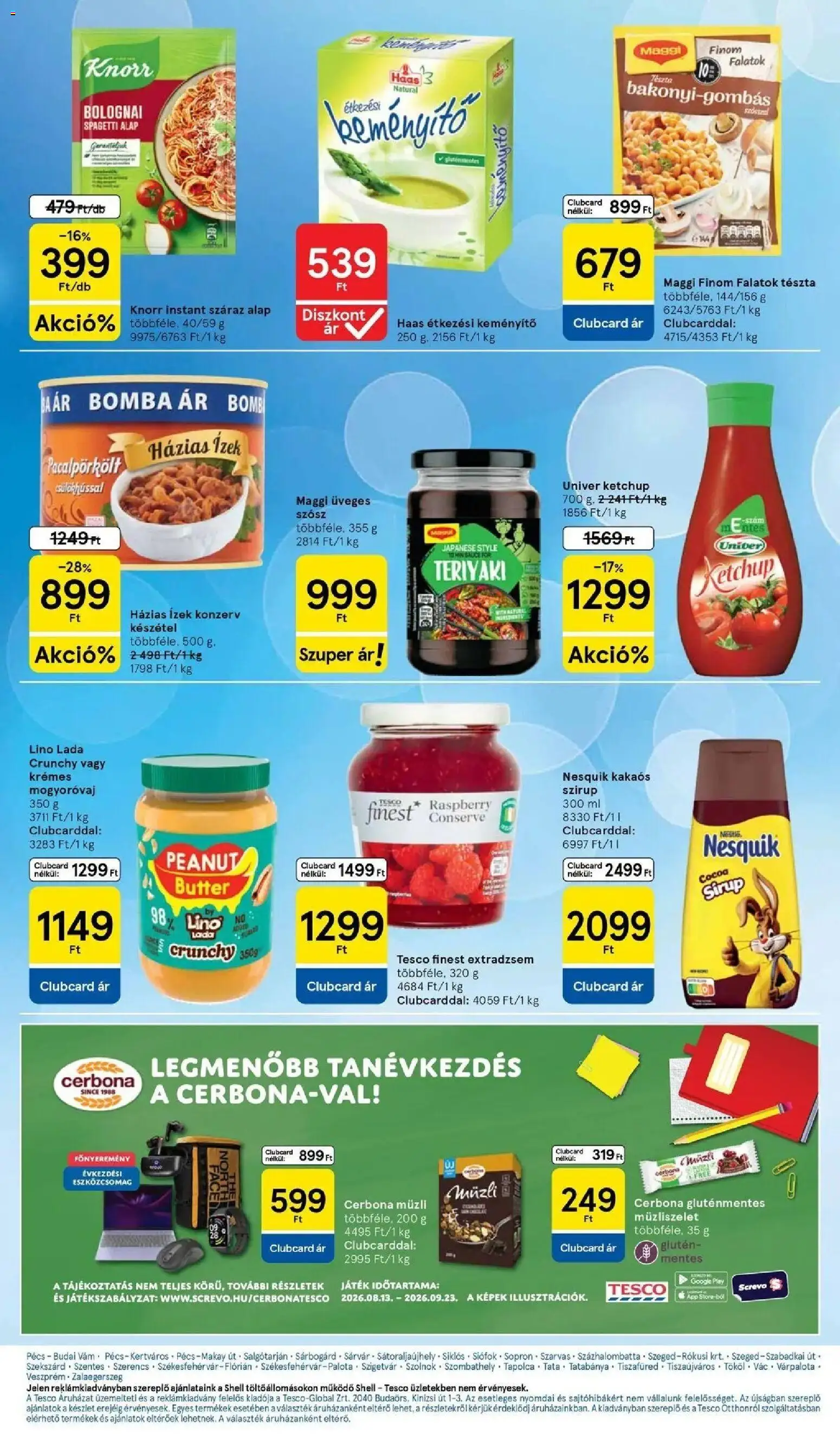 Tesco akciós ujság - amely érvényes a következő dátumtól: 2026.08.18. | Oldal: 27 | Termékek: Spagetti, Tészta, Szósz, Készétel