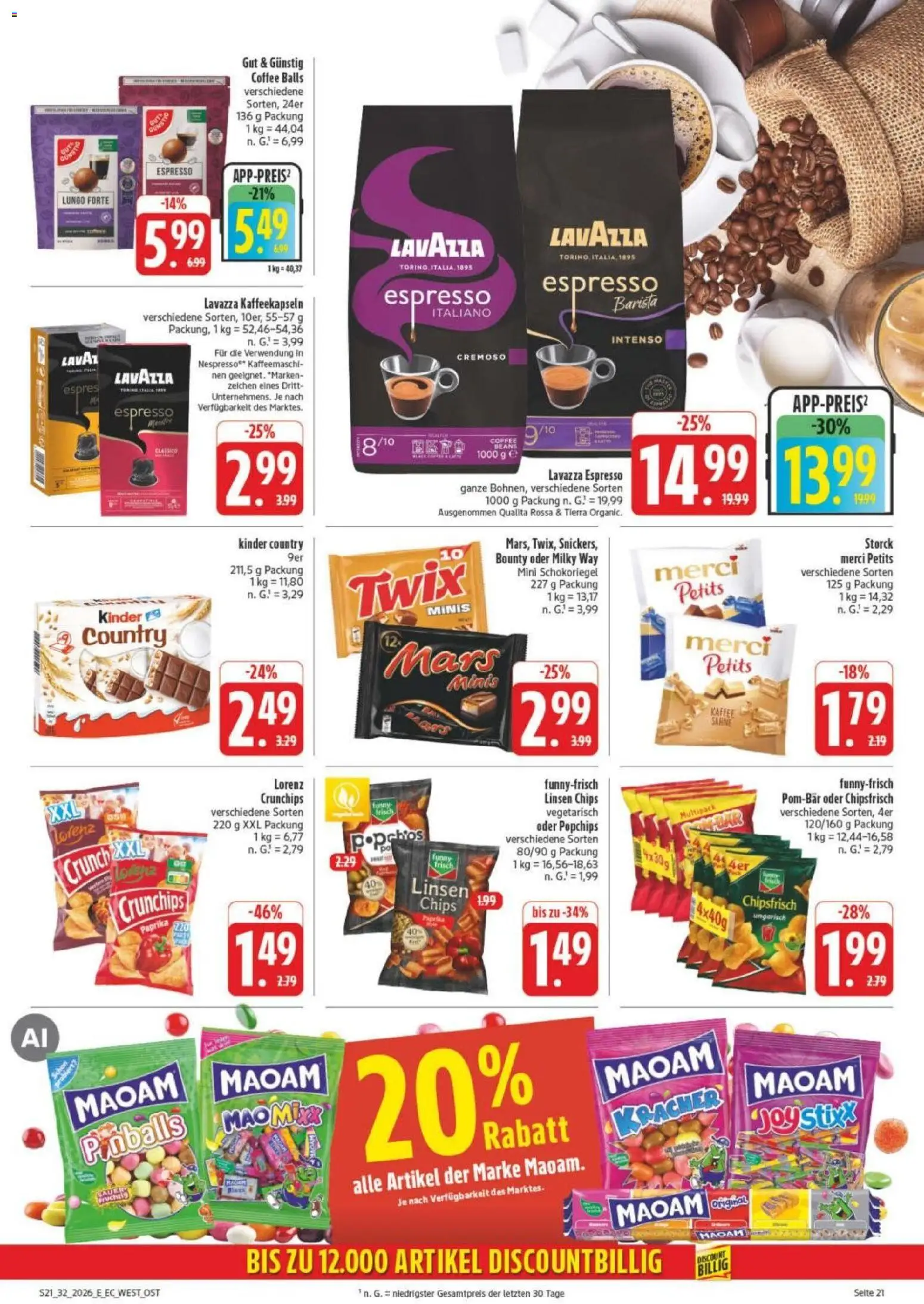 Edeka Prospekt Leipzig – gültig ab 03.08.2026 | Seite: 29 | Produkte: Merci, Kaffee, Mars, Paprika