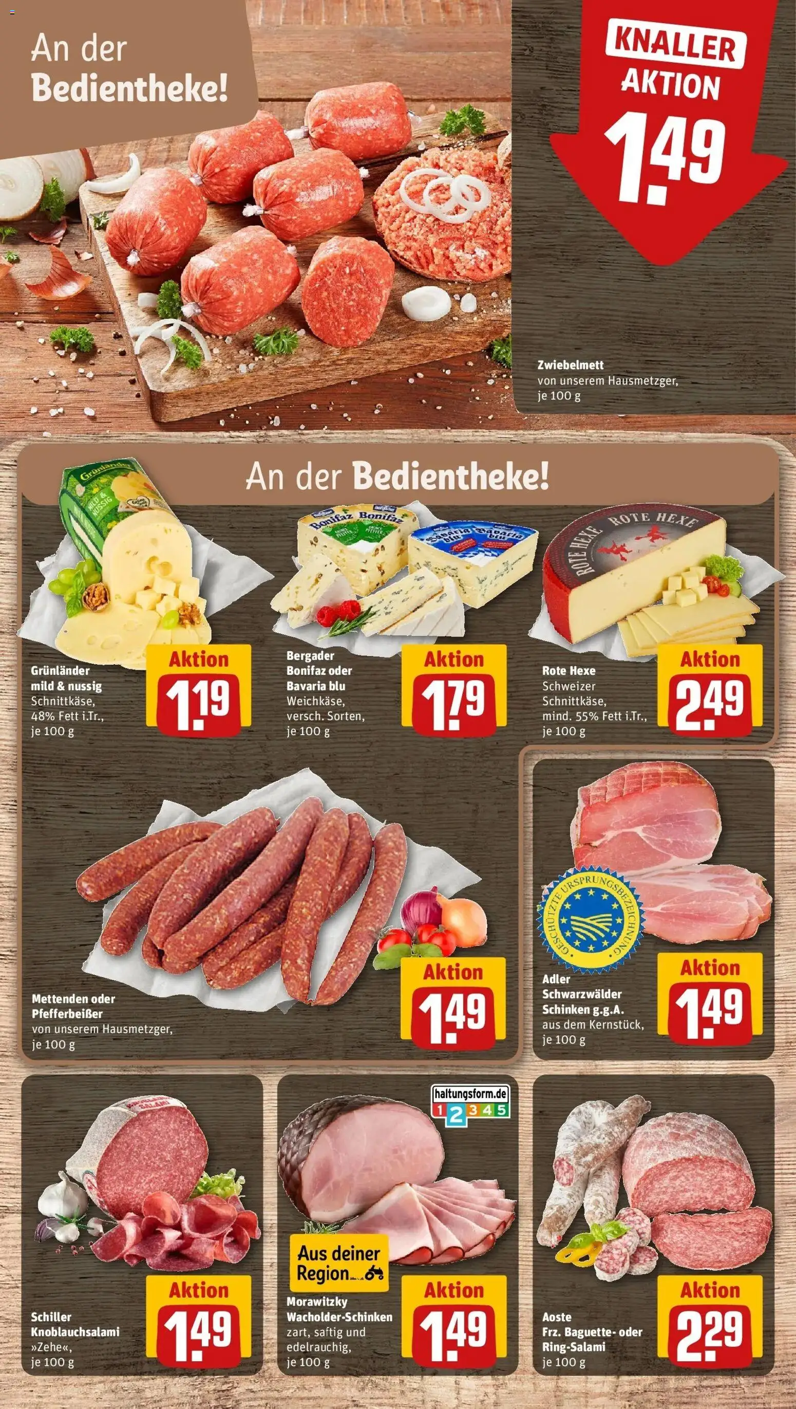 REWE Prospekt ab 24.08.2026 zum Blättern » Angebote | Seite: 9 | Produkte: Baguette, Grunlander, Schinken, Morawitzky