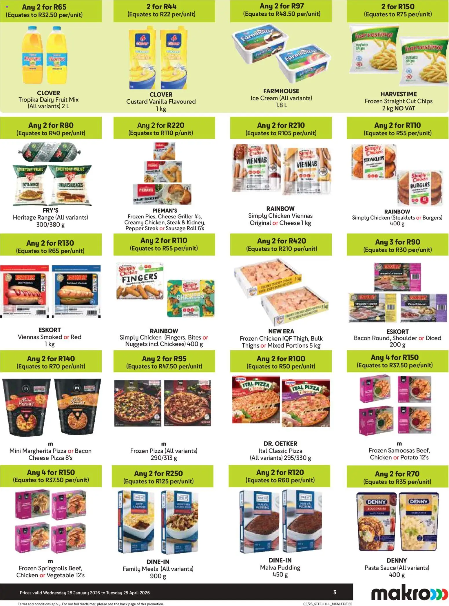 New Makro catalogue – valid from 28.01.2026 | Page: 3 | Products: Cheese, Chips, Sauce, Sausage