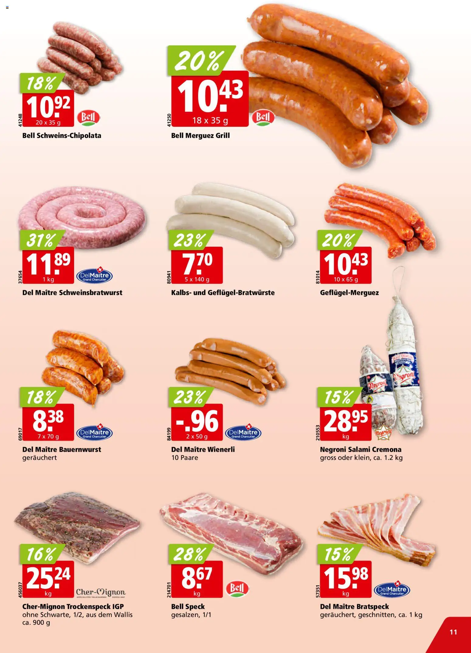 Aligro aktionen Chavannes, Matran, Genf, Sitten – gültig ab 01.06.2026 | Seite: 11 | Produkte: Salami, Grill