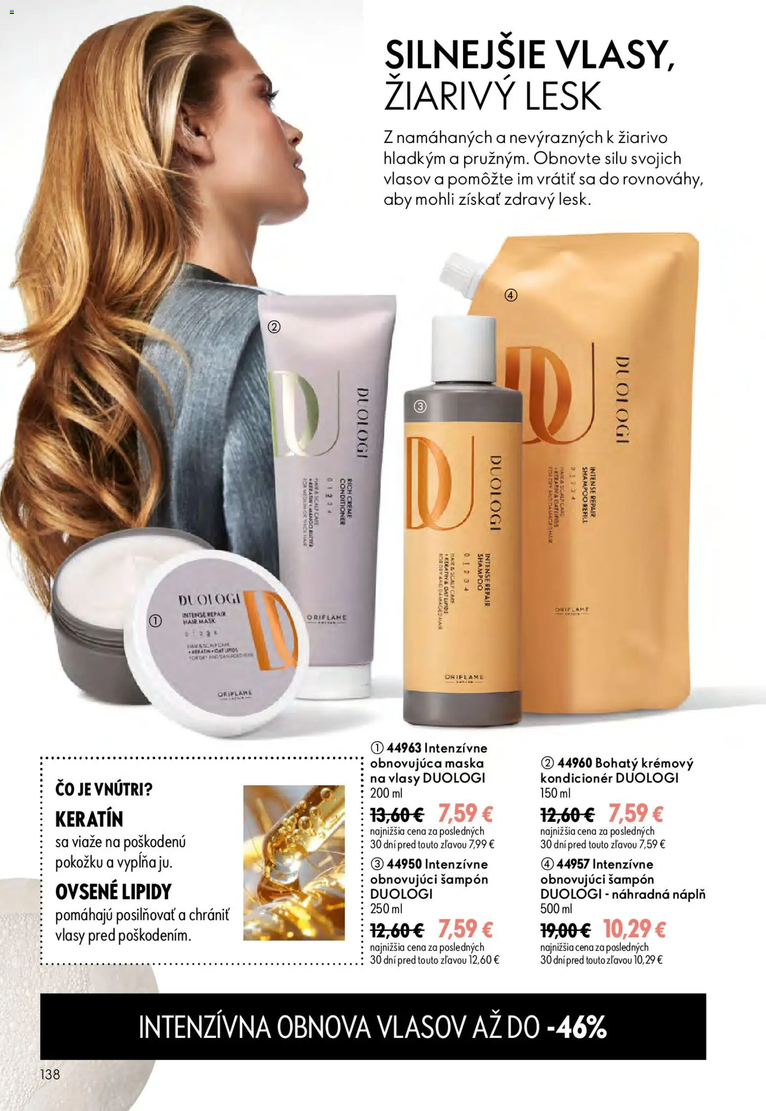 Nové Oriflame akcie – leták je platný od 09.09.2026 | Strana: 138 | Produkty: Šampón, Kondicionér, Maska