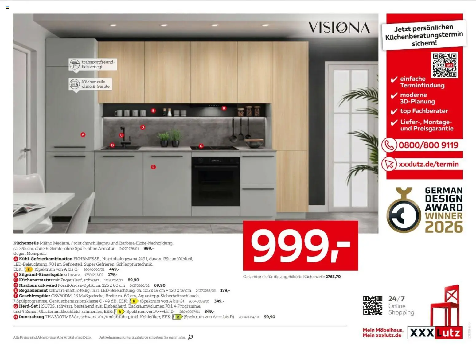 XXXLutz Nr. 1 beim Preis – gültig ab 01.08.2026 | Seite: 19 | Produkte: Top, Geschirrspüler, Armatur, Dunstabzug
