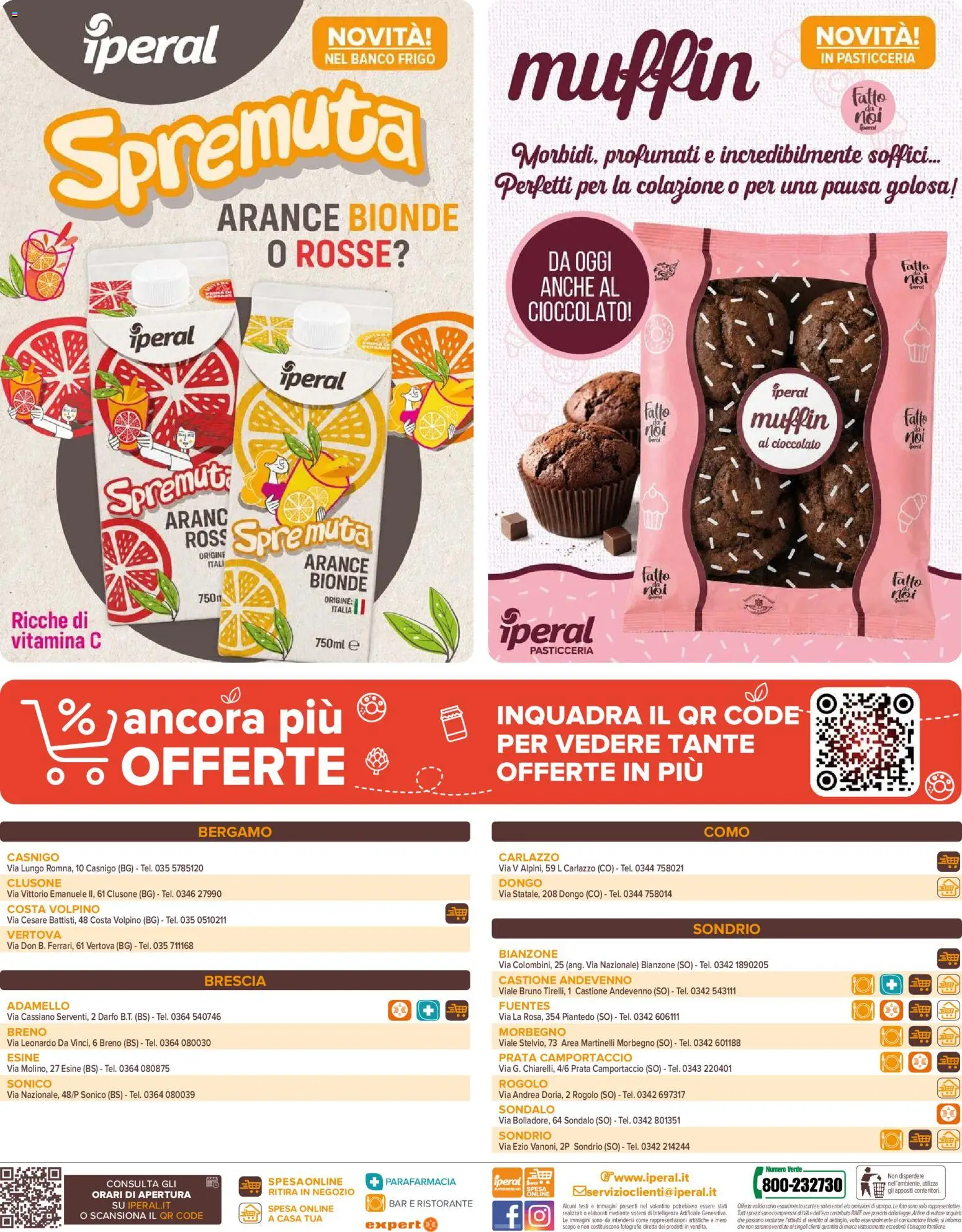 Volantino Iperal del 03/09/2026 | Pagina: 24 | Prodotti: Cioccolato, Arance, Muffin