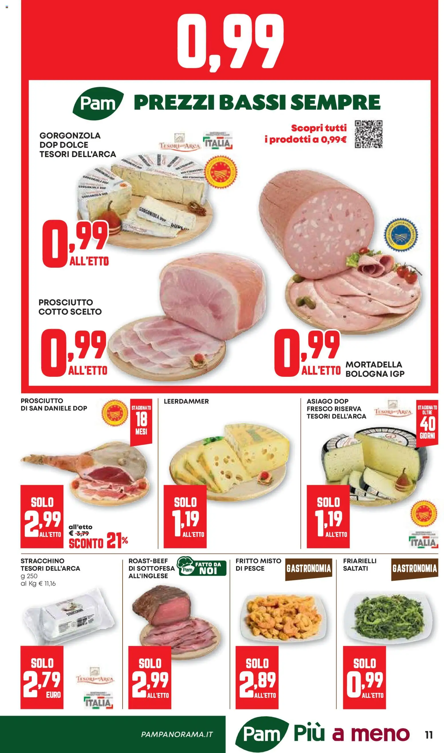Volantino PAM del 22/10/2026 | Pagina: 11 | Prodotti: Pesce, Stracchino, Friarielli, Gorgonzola