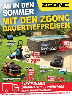Zgonc Ab in den Sommer mit den ZGONC Dauertiefpreisen ab 22.05.2026 gültig