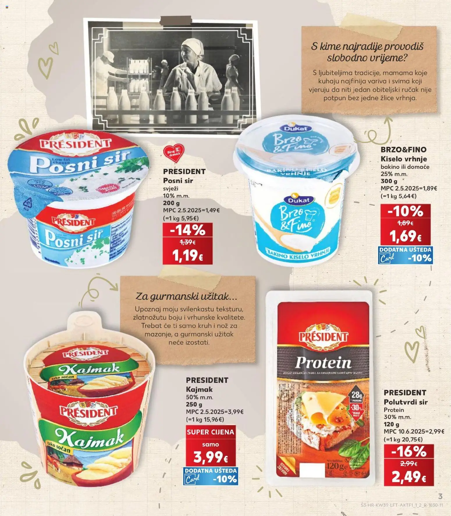 Kaufland katalog | vrijedi od 23.09.2026 | Stranica: 3 | Proizvodi: Protein, Kiselo vrhnje, Nož, Kajmak