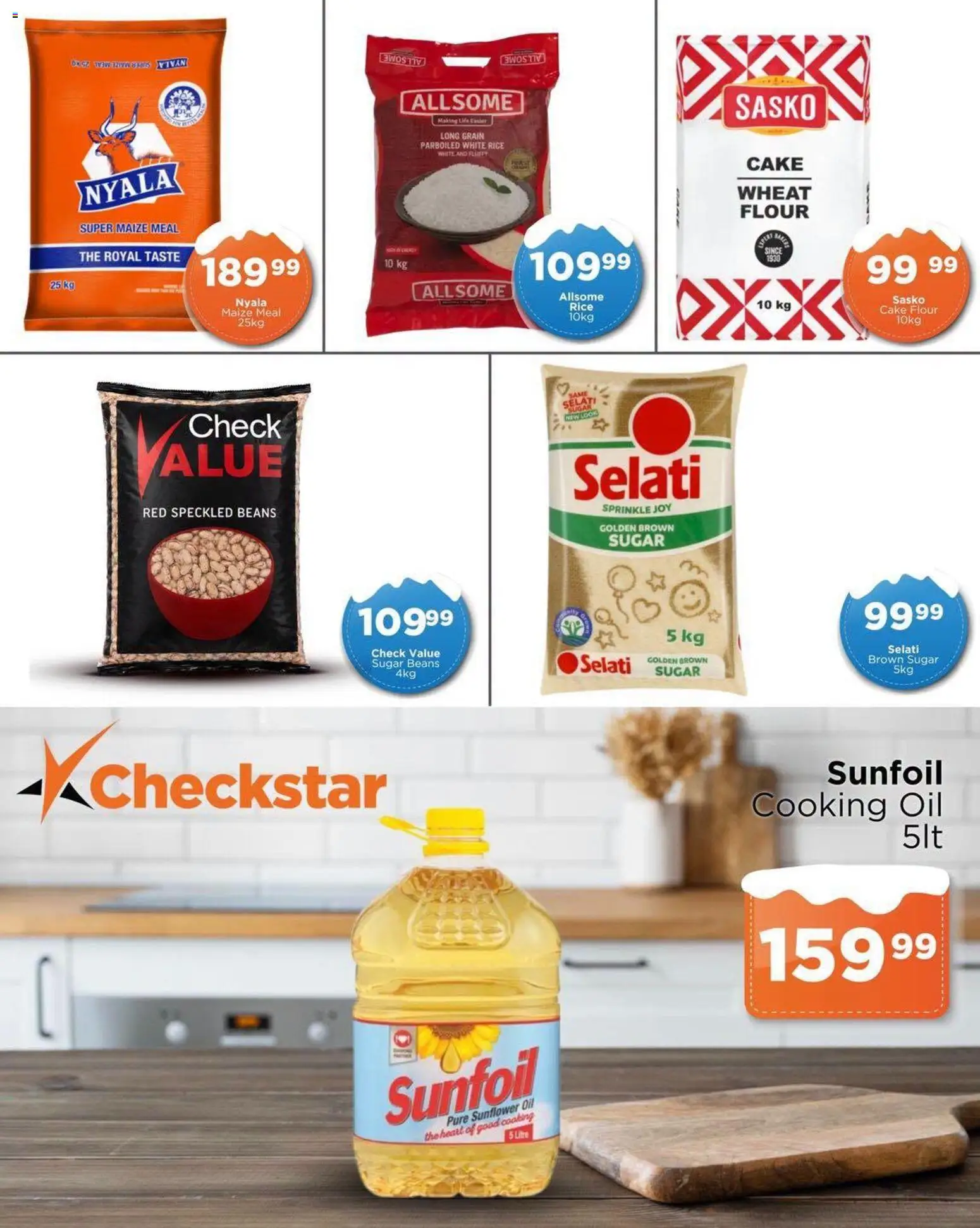 New Check Star catalogue – valid from 12/08/2026 | Page: 2 | Products: Flour, Beans, Maize meal, Oil