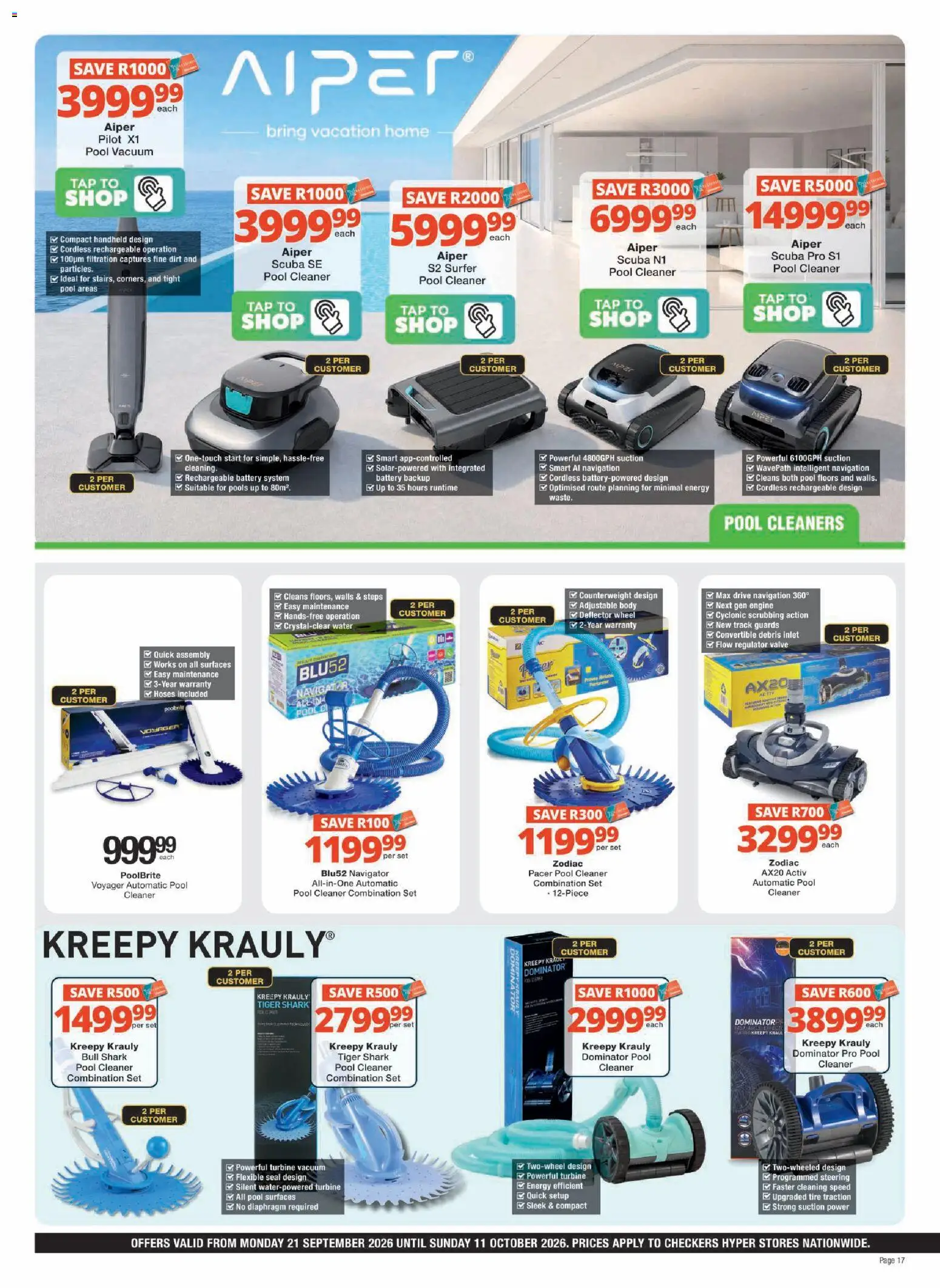 New Checkers catalogue – valid from 21/09/2026 | Page: 17 | Products: Battery, Valve, Tap, Water