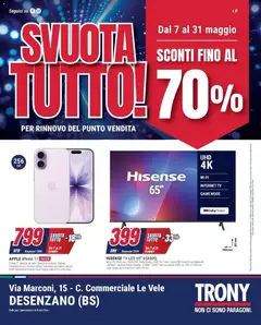 Anteprima del volantino Trony - SVUOTA TUTTO da Trony Desenzano del Garda! valido a partire dal 07.05.2026