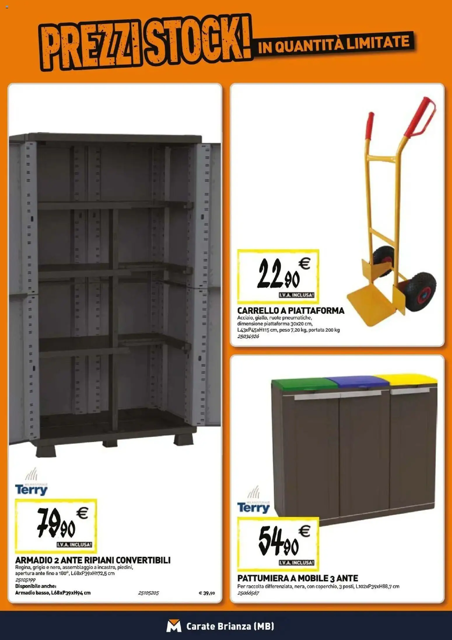 Volantino TECNOMAT del 29/10/2026 | Pagina: 18 | Prodotti: Mobile, Carrello, Pattumiera, Armadio