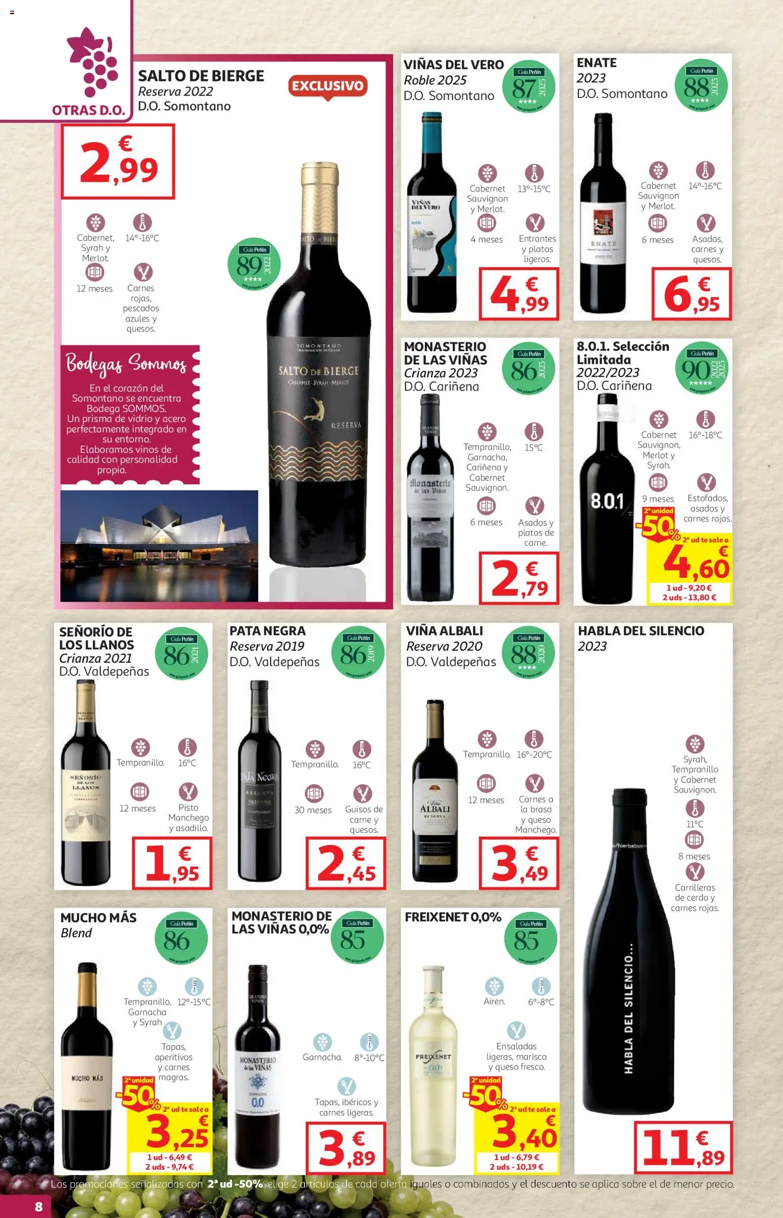 Alcampo - Feria del Vino SST Pais Vasco │ válido desde el 08/10/2026 | Página: 8 | Productos: Queso, Cerdo, Té, Carne