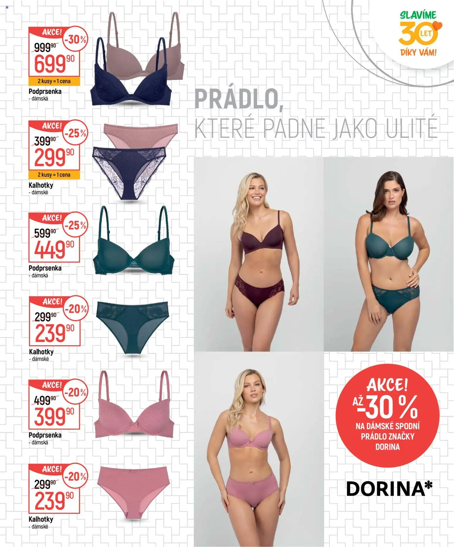 Globus leták - Pomáháme 30 let od 09.09.2026 | Strana: 29 | Produkty: Kalhotky, Podprsenka