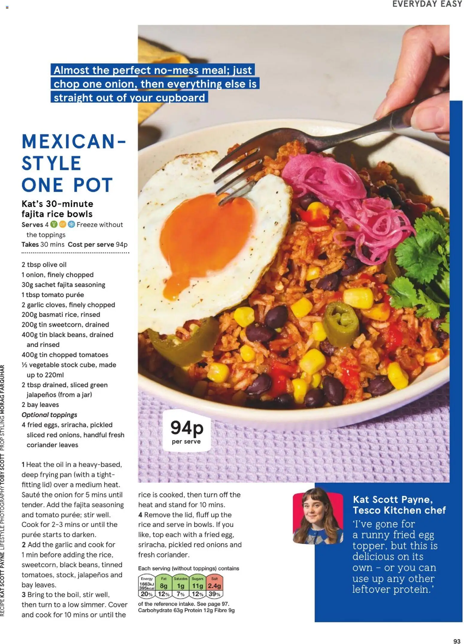 {H1} | Page: 93 | Products: Pot, Tomatoes, Rice, Protein