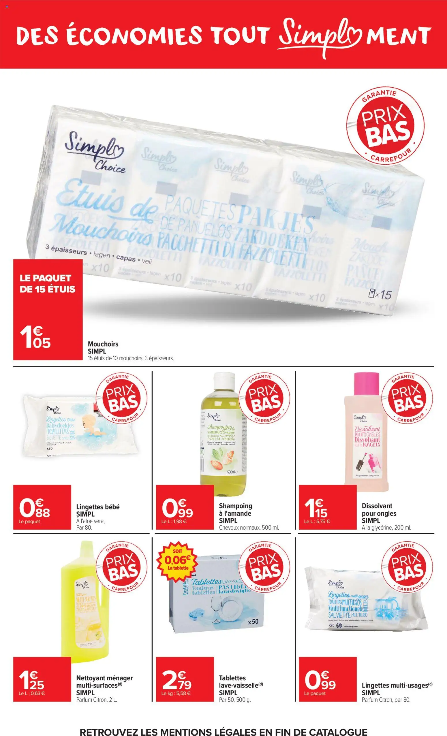 {H1} | Page: 10 | Produits: Tablette, Parfum, Shampoing, Mouchoirs