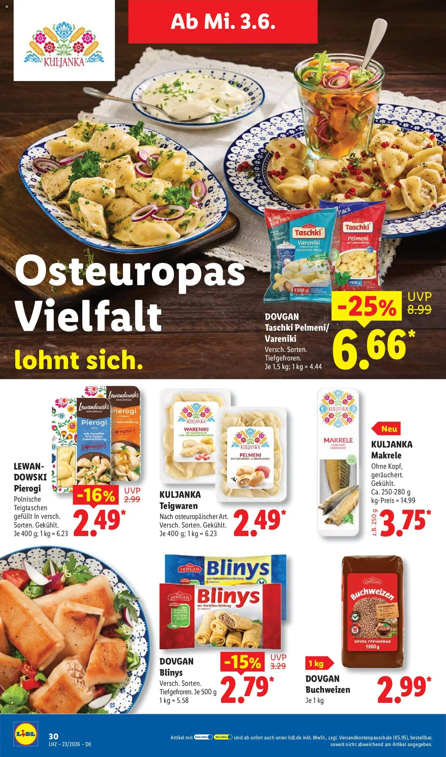Lidl Německo leták od 01.06.2026 | Strana: 54 | Produkty: Veggie, Smetana, Pelmeni