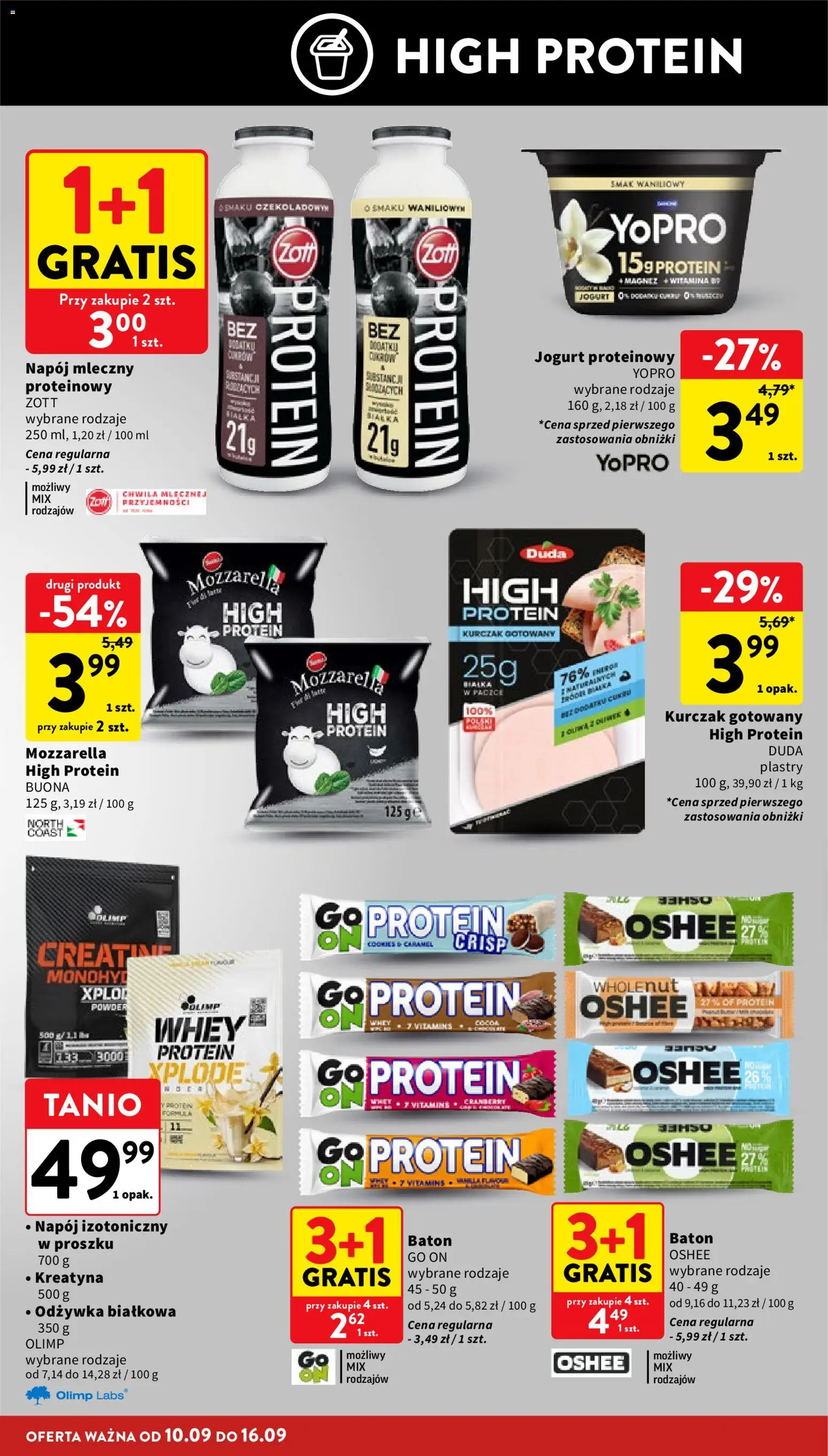Intermarche gazetka od 10.09.2026 | Strona: 20 | Produkty: Kurczak, Oshee, Napój mleczny, Jogurt