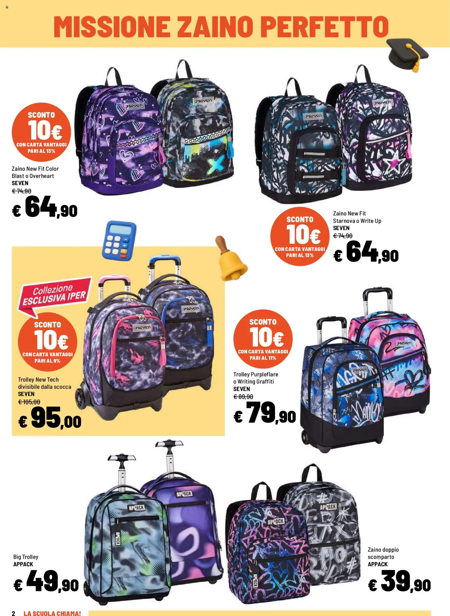 Volantino Iper del 09/07/2026 | Pagina: 2 | Prodotti: Zaino, Trolley