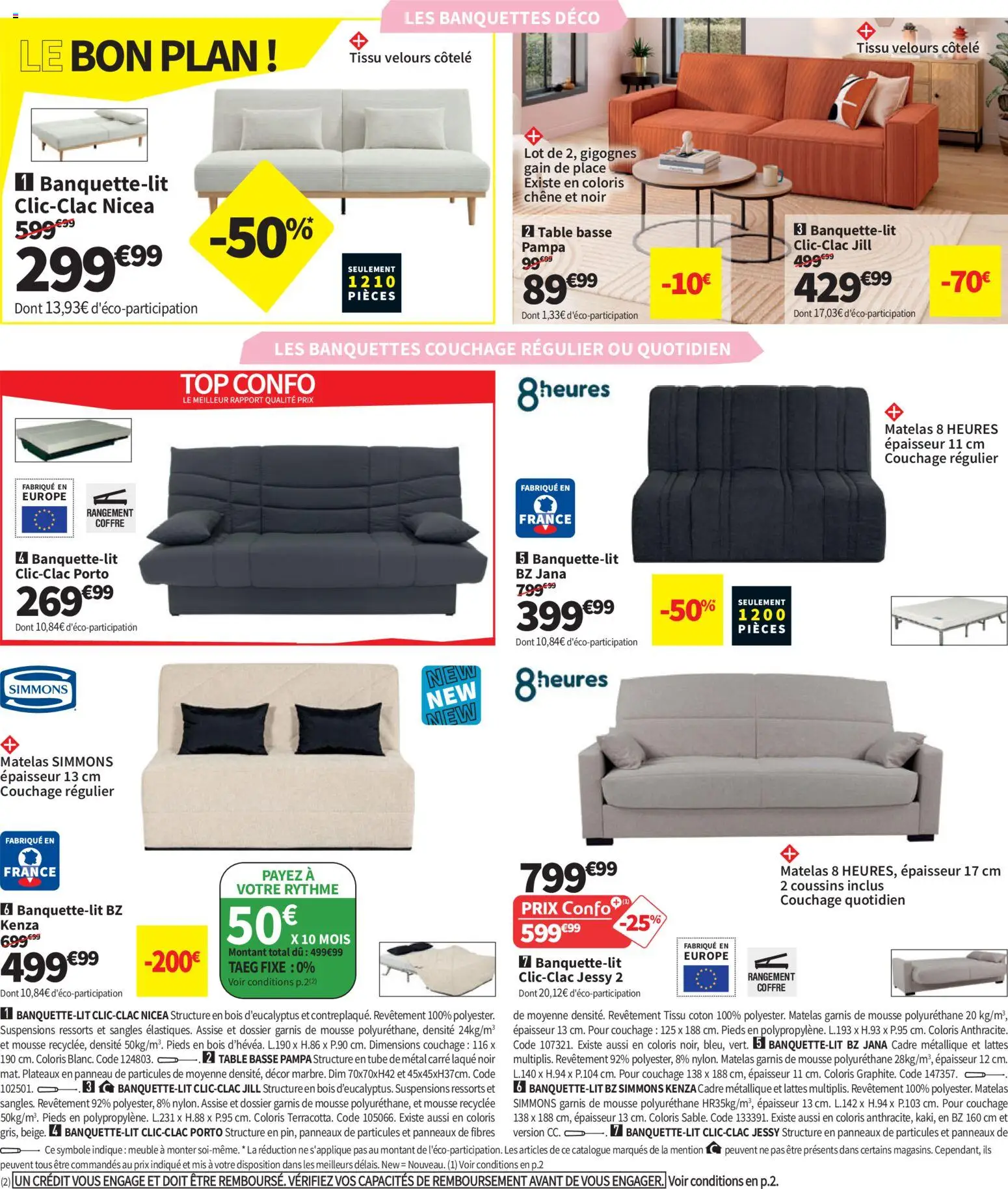 {H1} | Page: 24 | Produits: Coton, Mousse, Matelas, Cadre