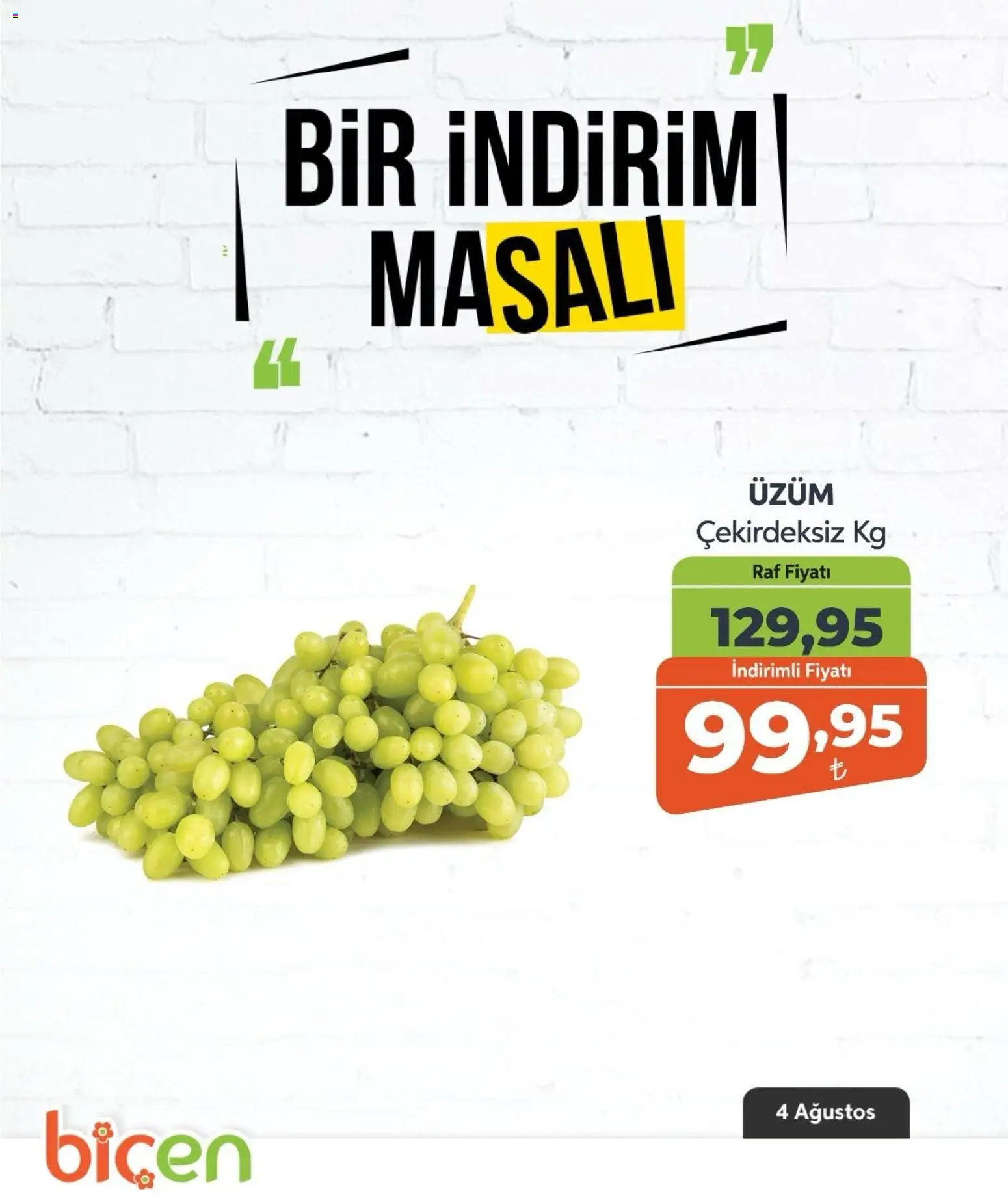Biçen Market - Bir İndirim MaSalı - meyve - 04 Ağustos 2026 tarihinden itibaren geçerlidir | Sayfa: 10
