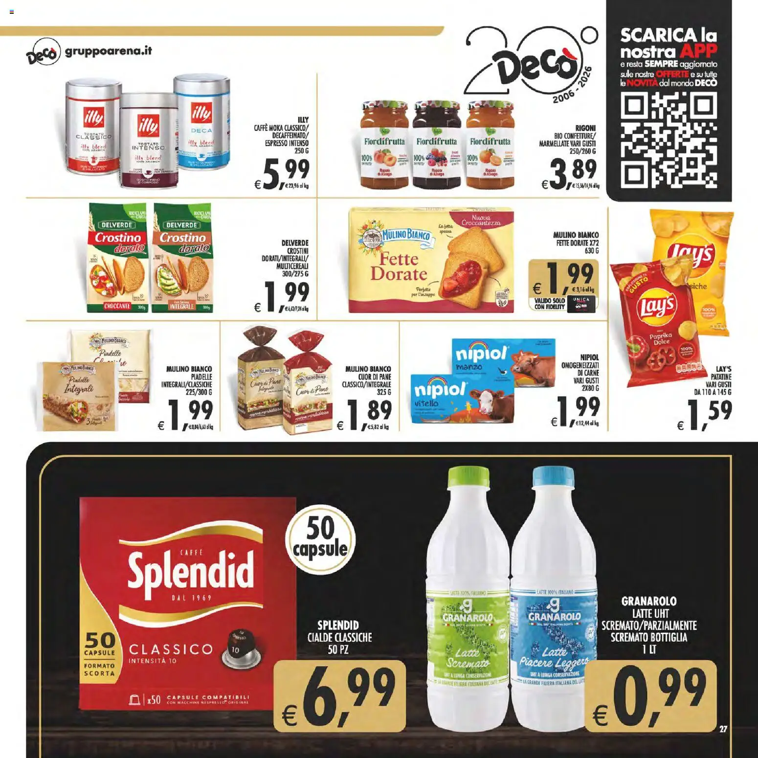 Volantino Decò del 11/08/2026 | Pagina: 27 | Prodotti: Pane, Manzo, Carne, Illy