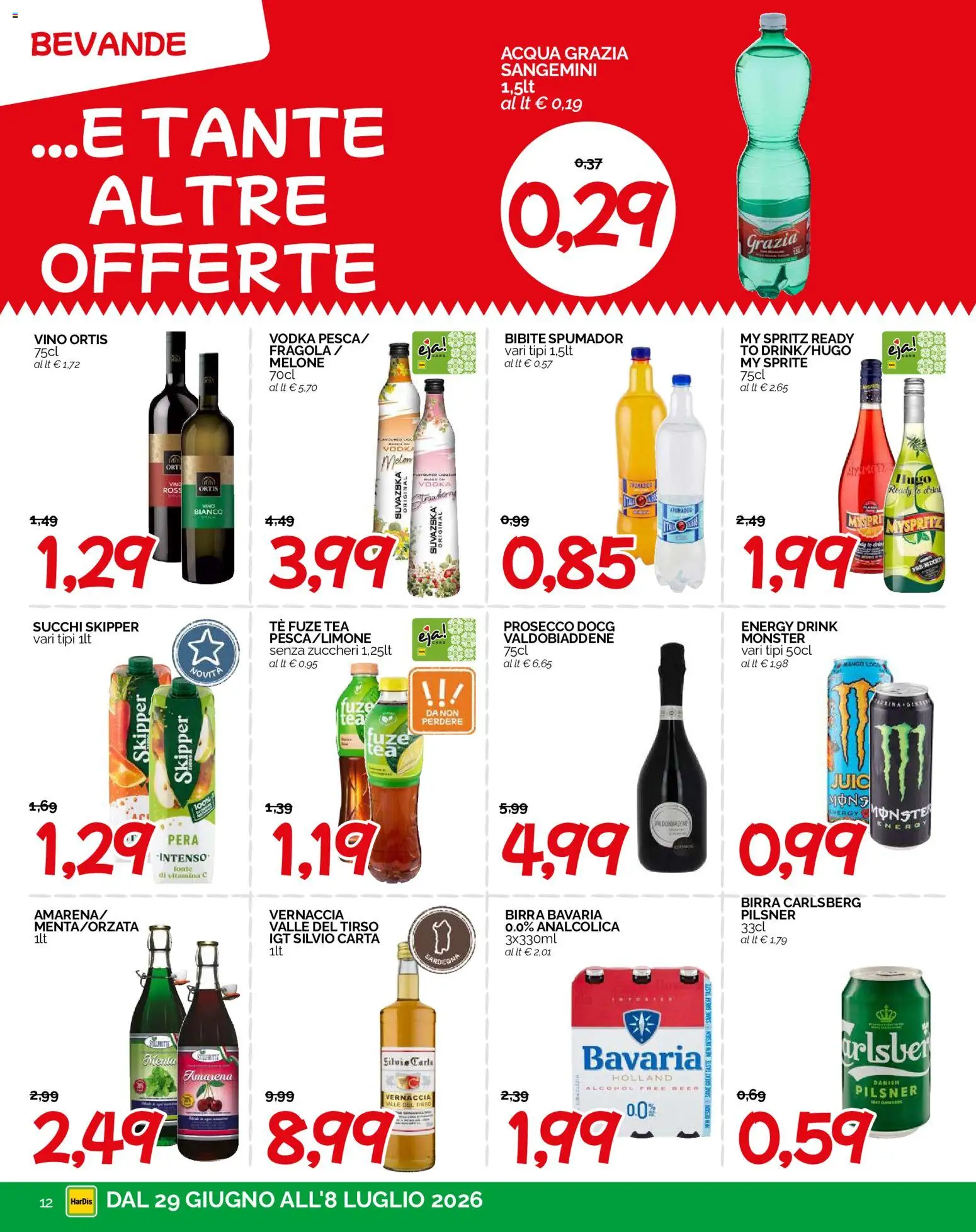 Volantino HarDis del 29/06/2026 | Pagina: 12 | Prodotti: Birra, Mango, Melone, Menta