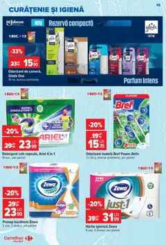 Ofertele Carrefour valabile de la 09.09.2026 | Pagină: 13 | Produse: Detergent Rufe, Toaletă, Parfum, Odorizant toaletă