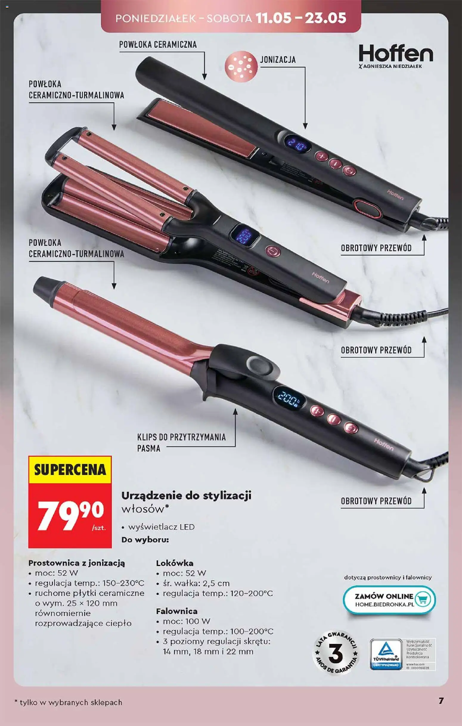 Biedronka gazetka - Hity i inspiracje od 09.05.2026 | Strona: 7 | Produkty: Lokówka, Prostownica
