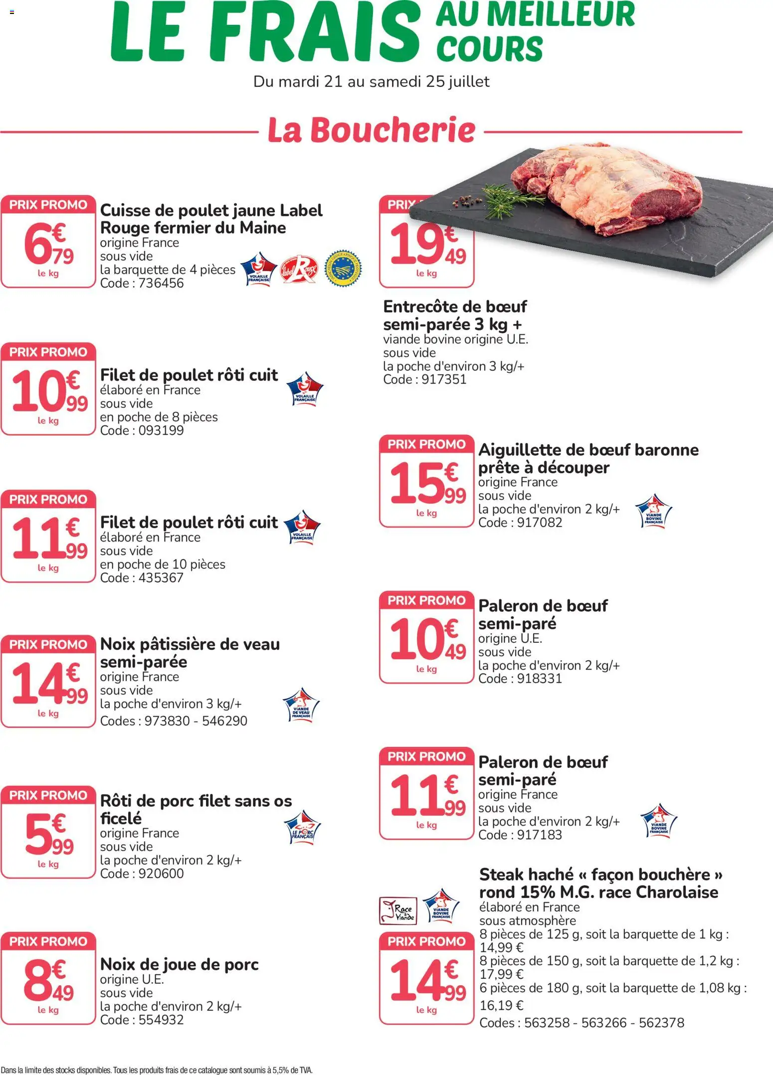 {H1} | Page: 1 | Produits: Volaille, Cuisse de poulet, Noix, Viande bovine
