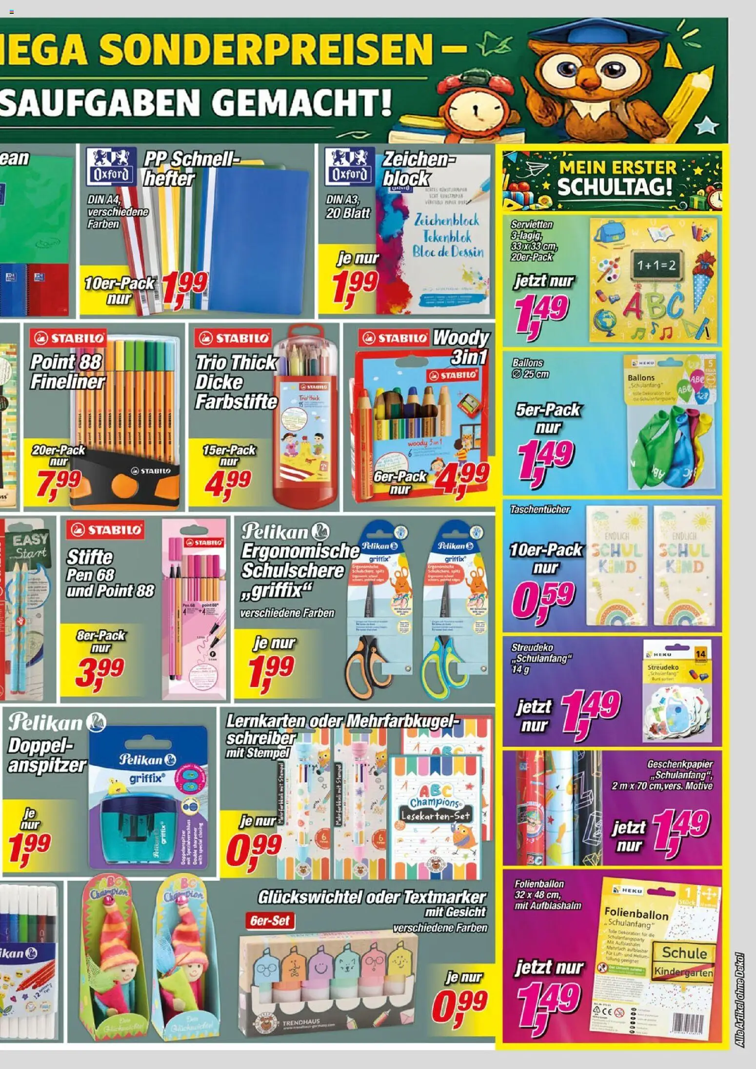 Posten Börse Prospekt – gültig ab 29.08.2026 | Seite: 3 | Produkte: Taschentücher, Anspitzer