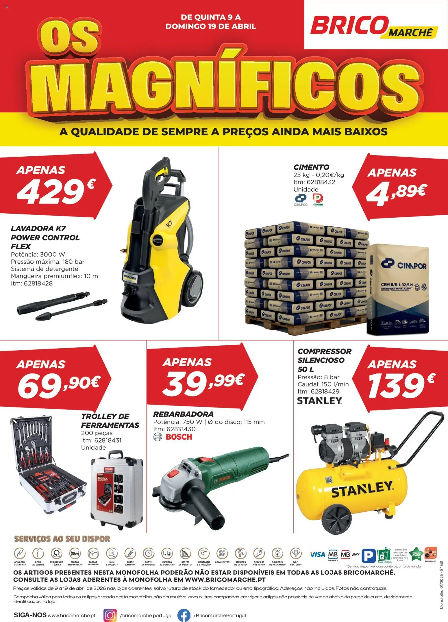 BricoMarché Magnificos │ válido de 09.04.2026 | Página: 2 | Produtos: Faca, Detergente, Mangueira, Cimento