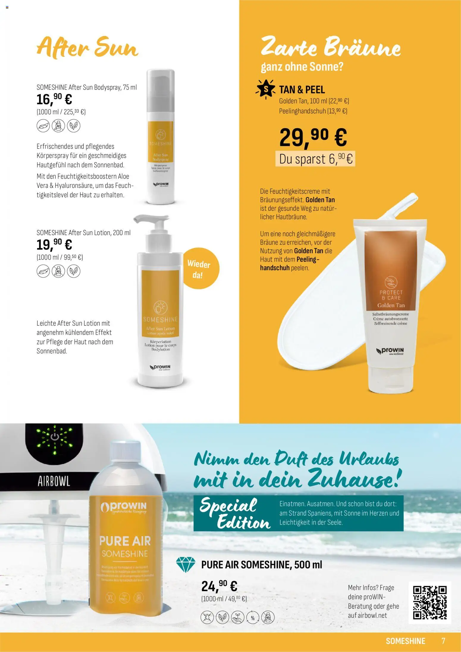 Katalog ProWin New Wellness April / September 2026 – gültig ab 01.04.2026 | Seite: 7 | Produkte: Creme, Peeling, Körperlotion, Körperspray