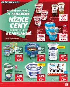 Kaufland SK akciós újság - amely érvényes a következő dátumtól: 2026.07.16. | Oldal: 30 | Termékek: Mascarpone