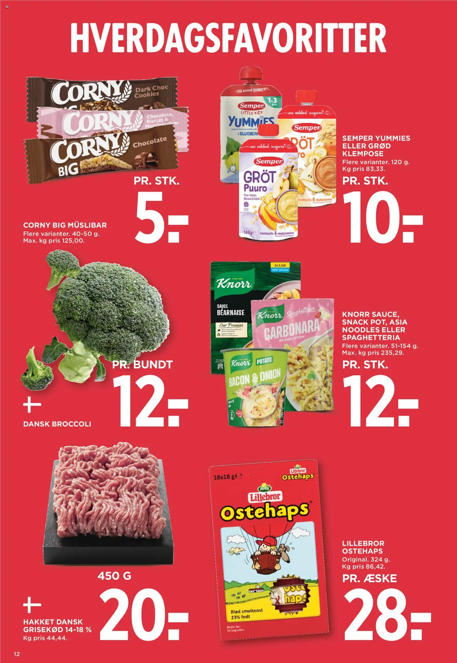 Meny tilbudsavis – gyldig fra 07/08/2026 | Side: 14 | Produkter: Cookies, Broccoli, Bacon, Ostehaps